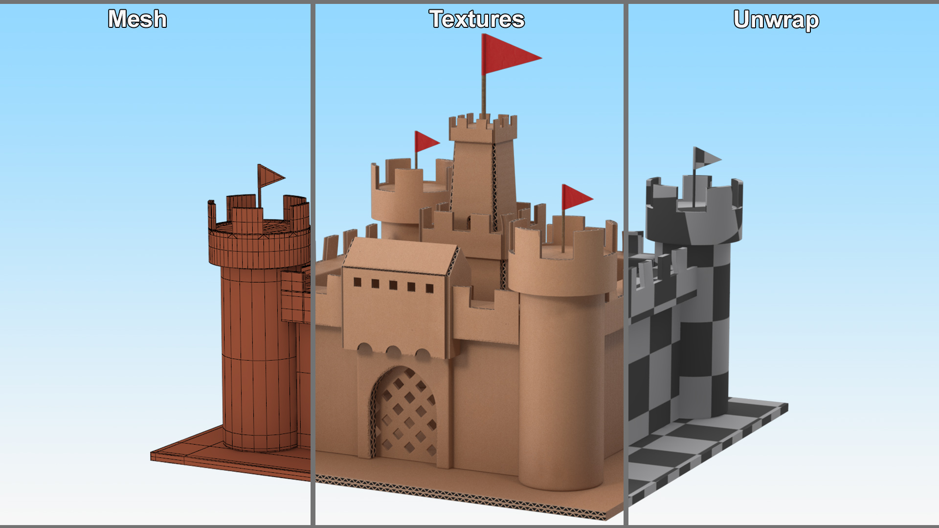 3D Cardboard Castle