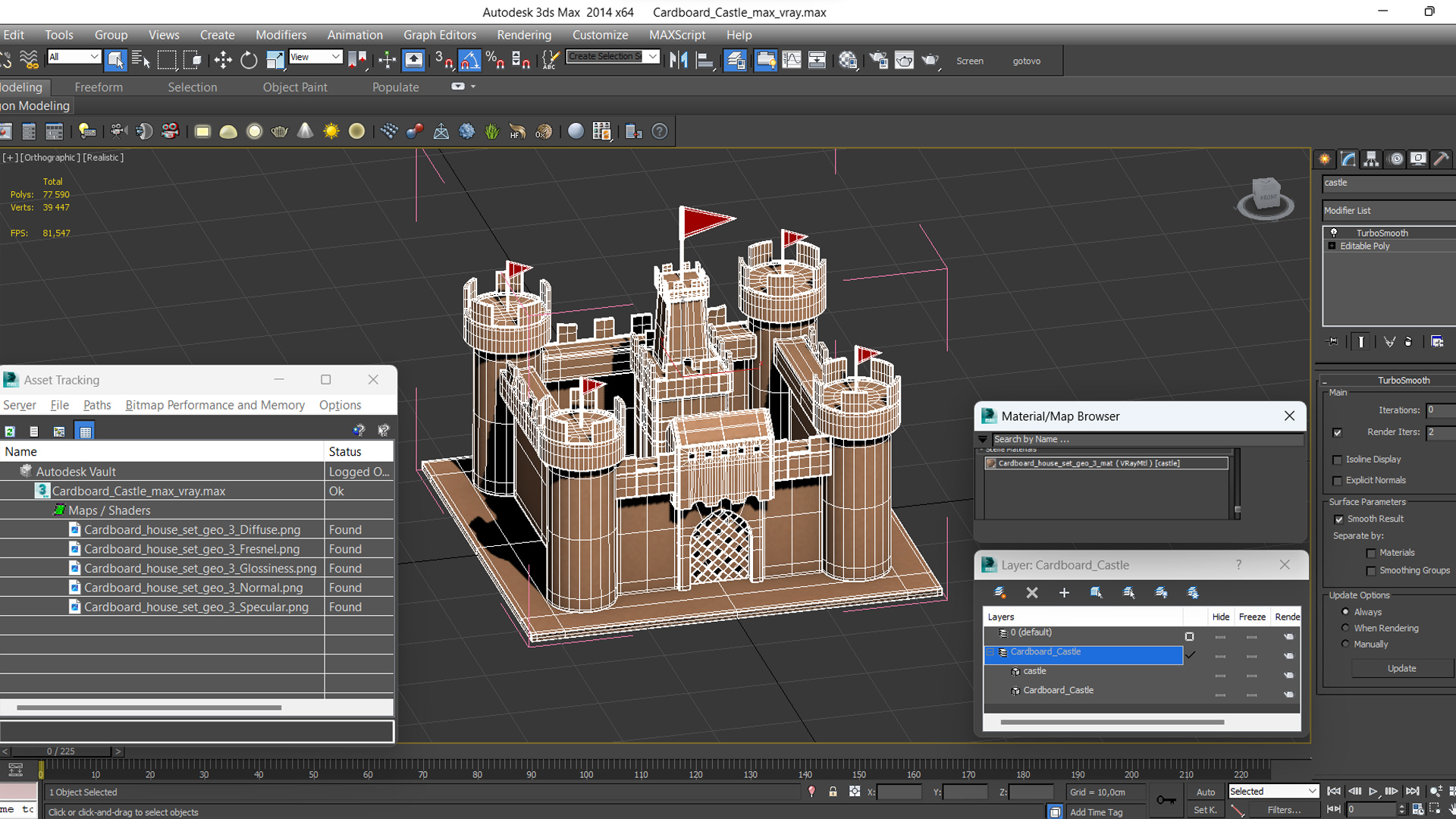 3D Cardboard Castle