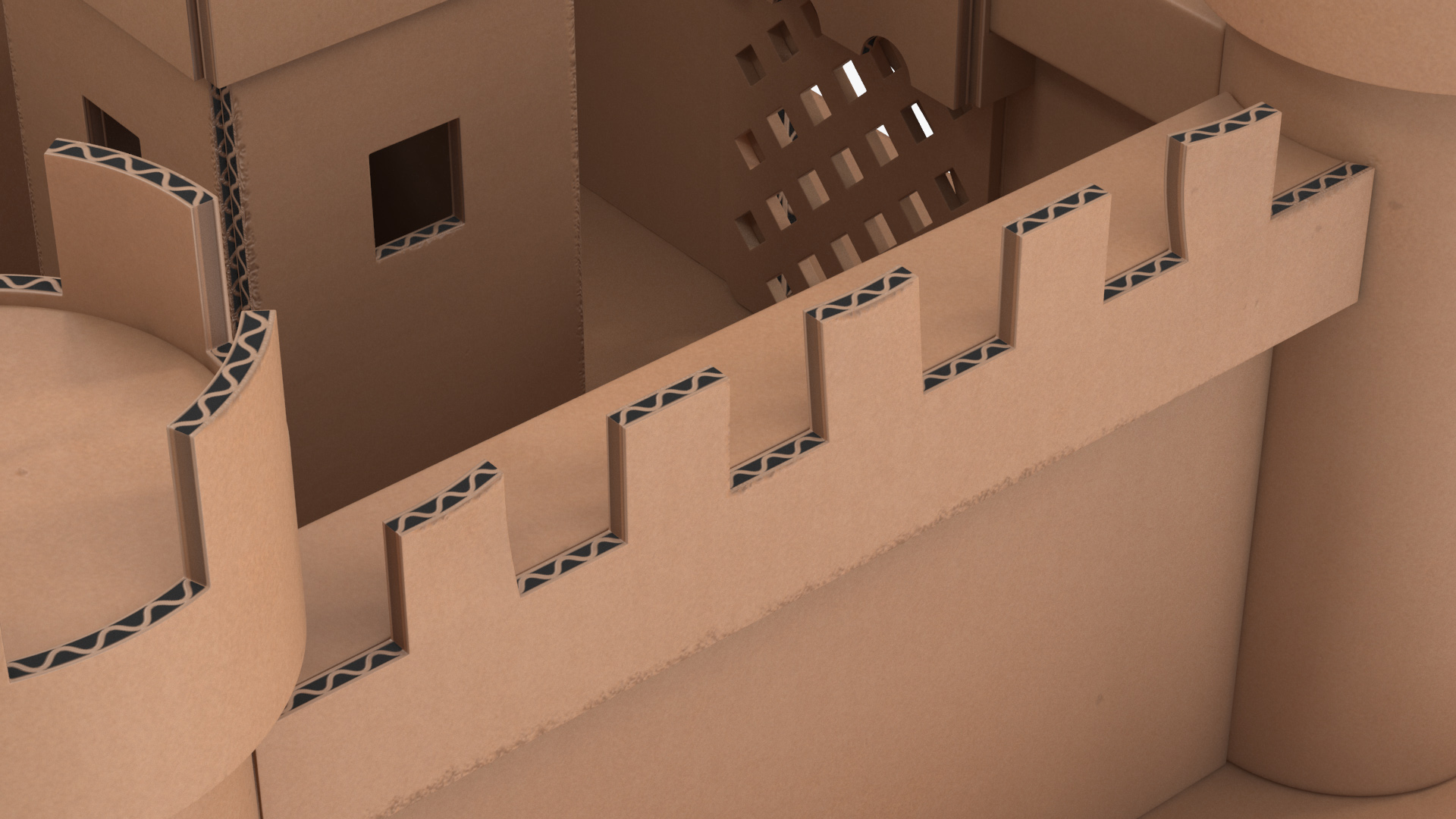 3D Cardboard Castle