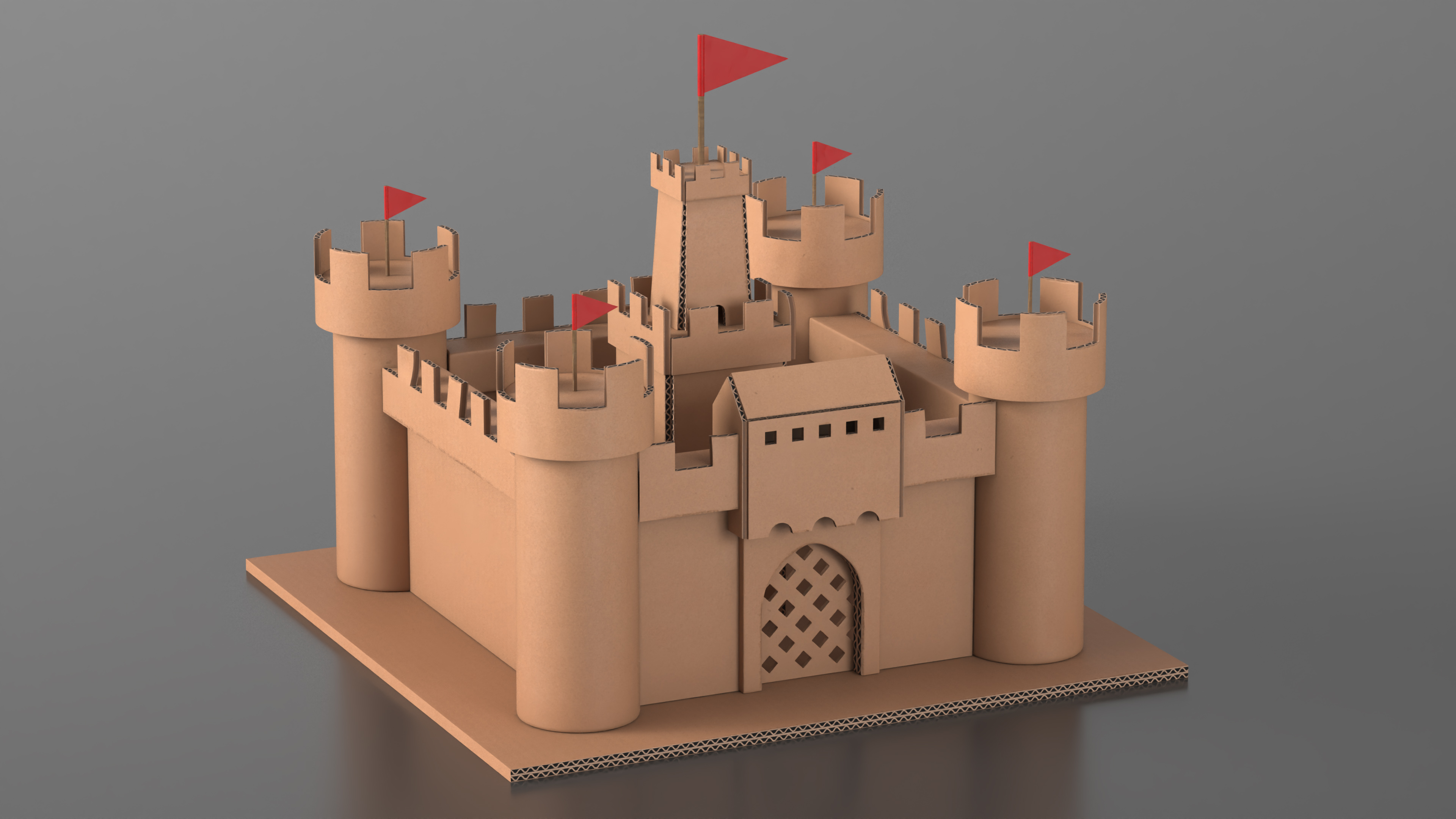 3D Cardboard Castle