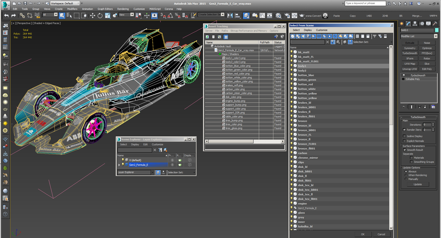 3D Gen2 Formula E Car model