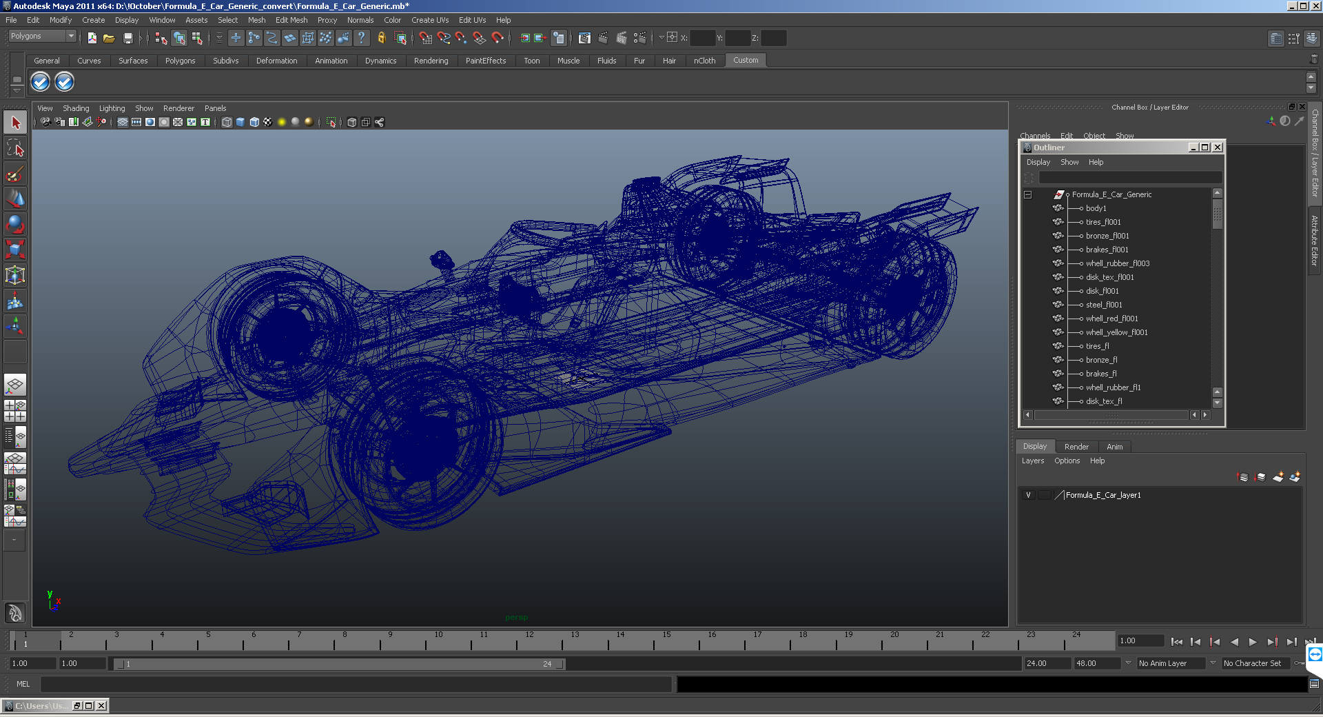 3D Gen2 Formula E Car model