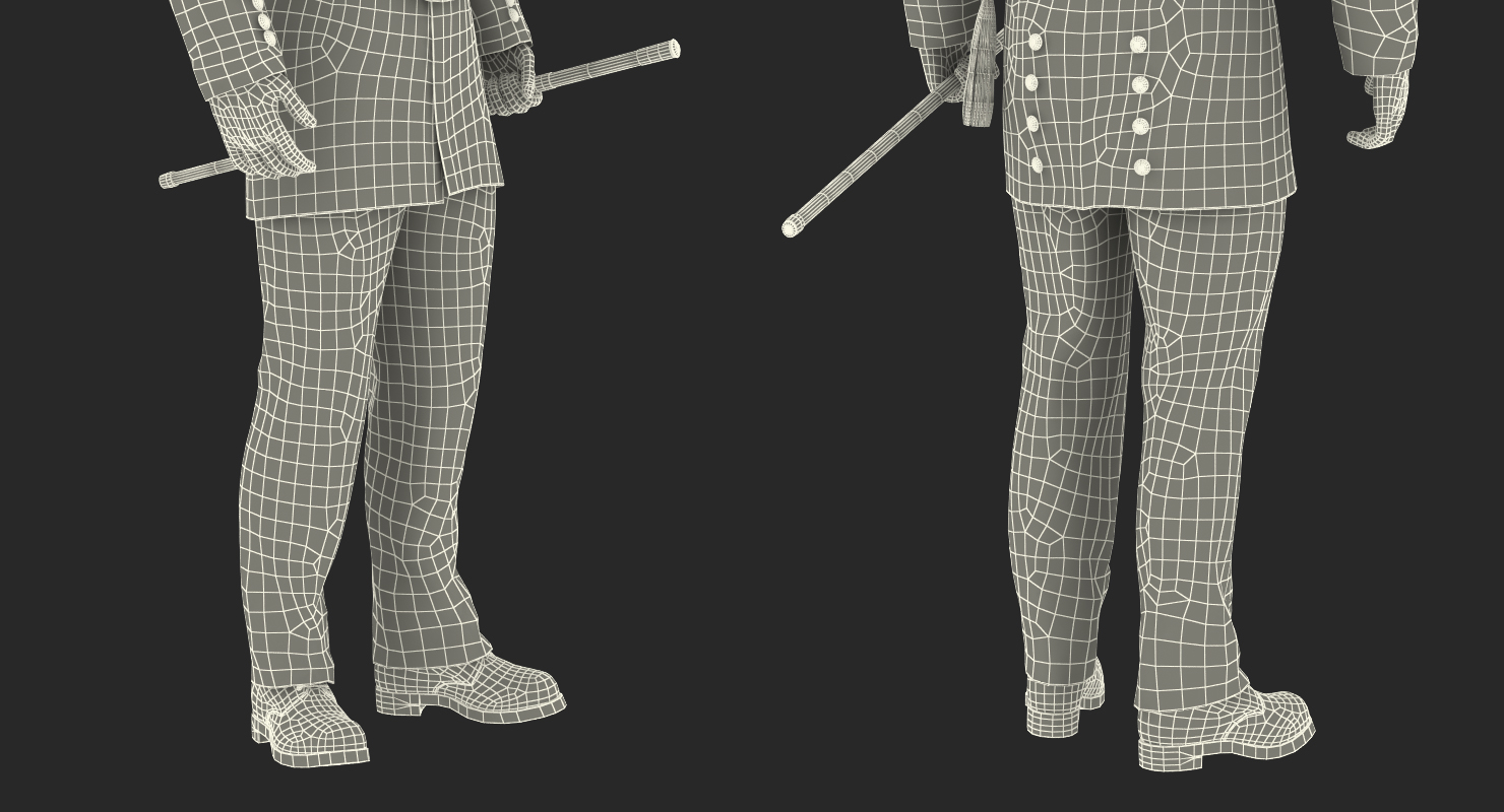 Irish Guard Sergeant Standing 3D model