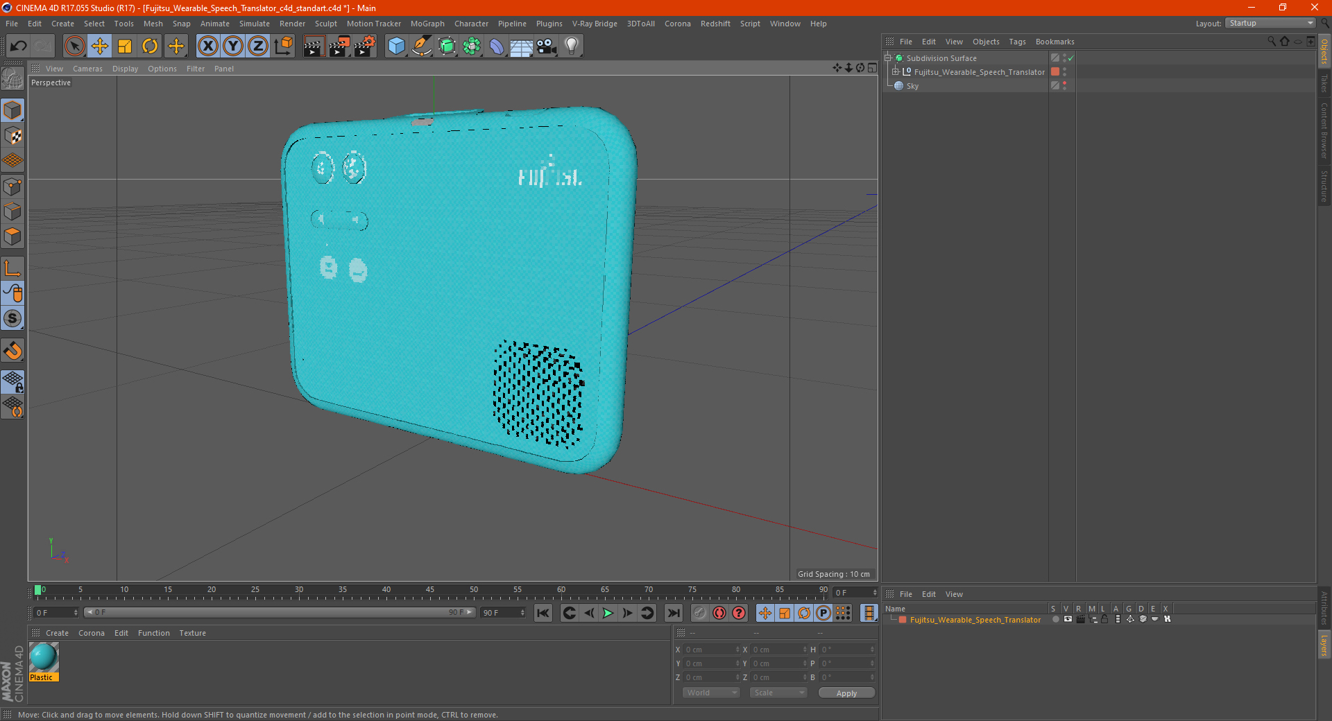 Fujitsu Wearable Speech Translator 3D model