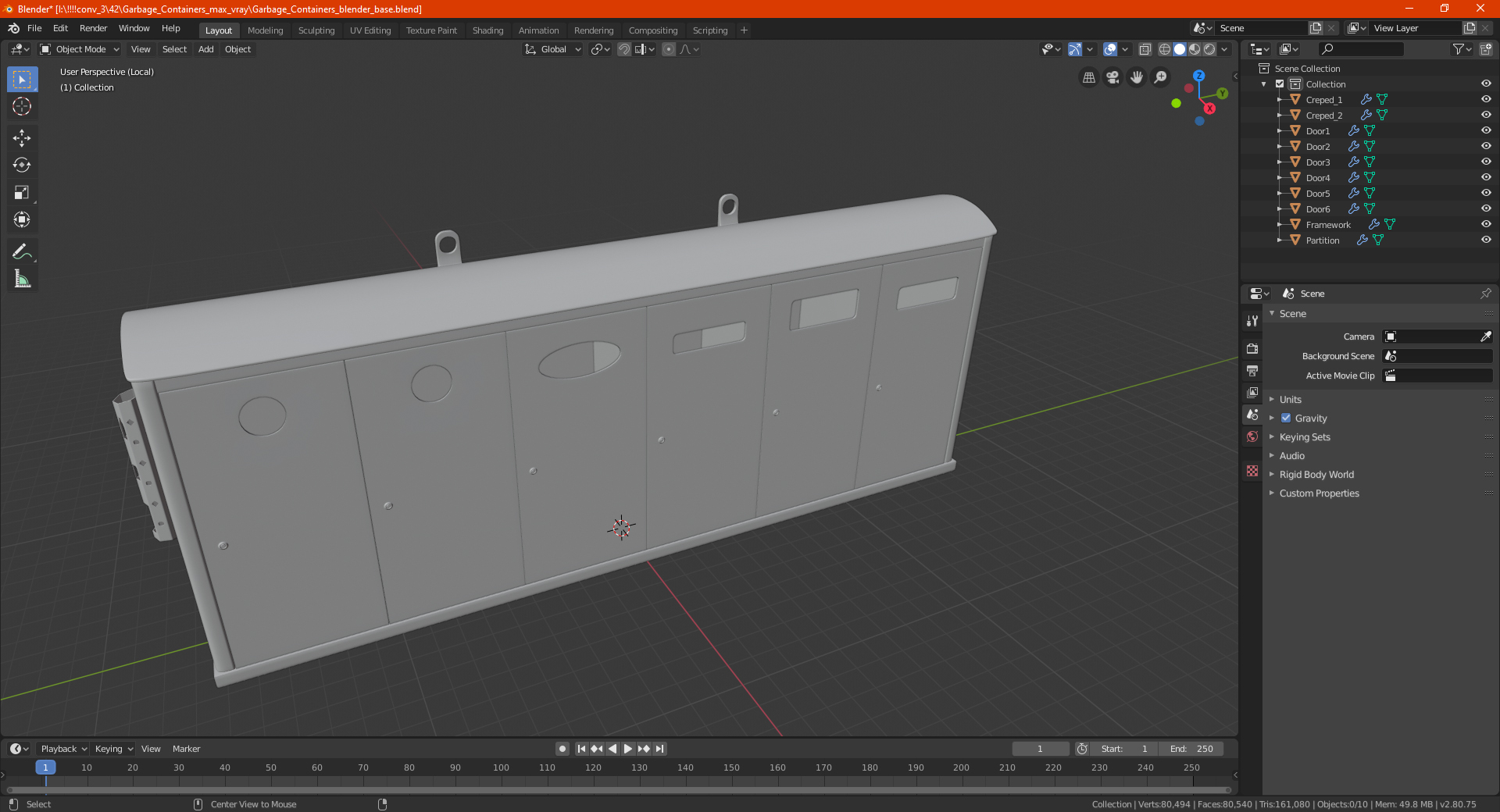 3D Garbage Containers model
