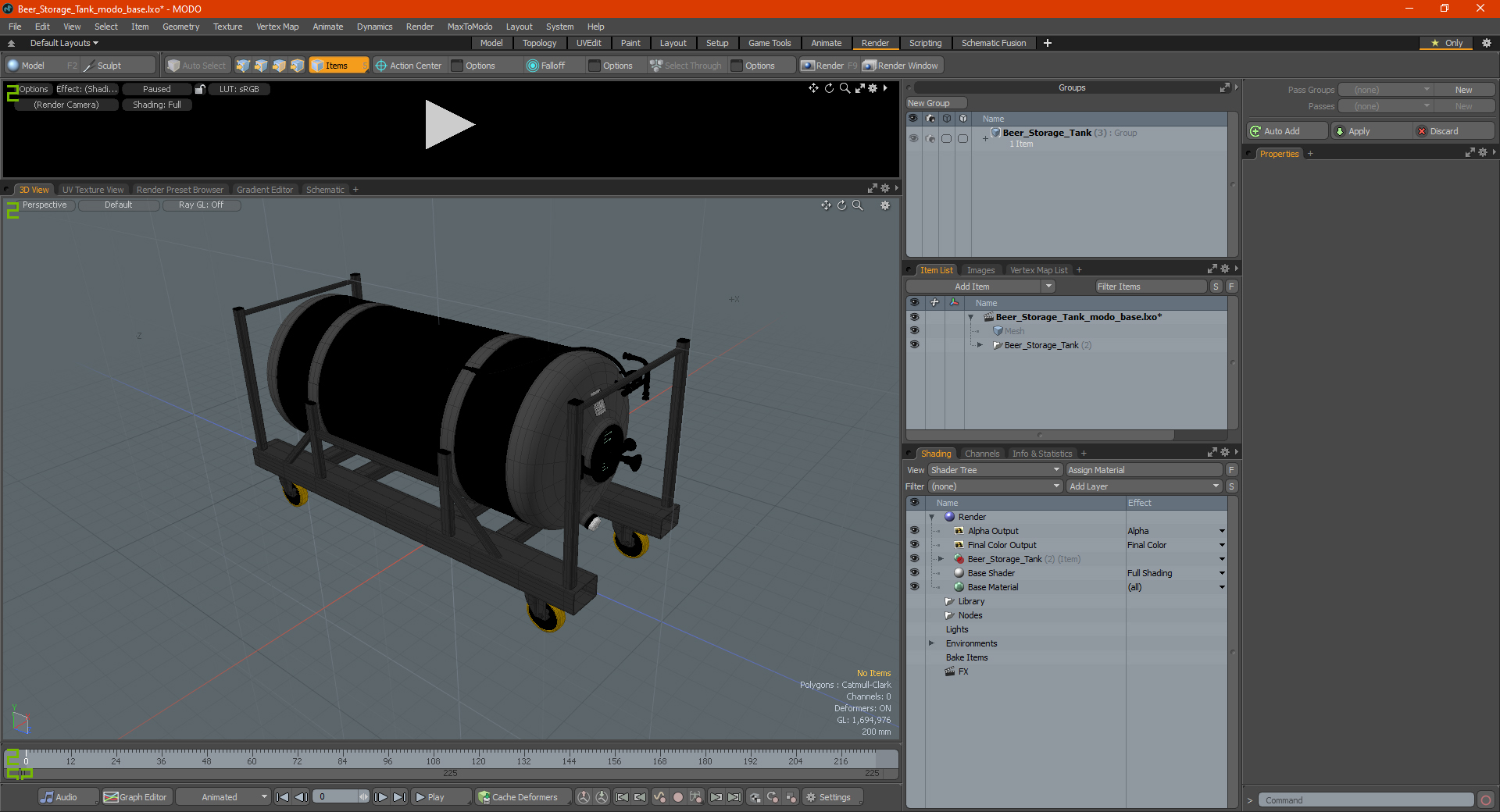 Beer Storage Tank 3D