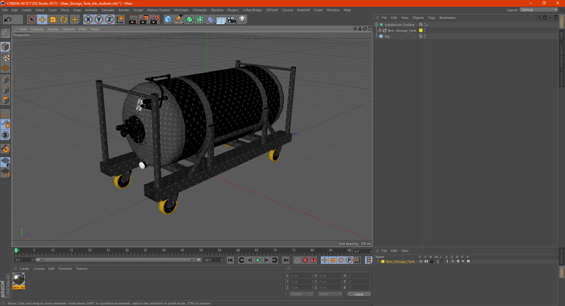 Beer Storage Tank 3D