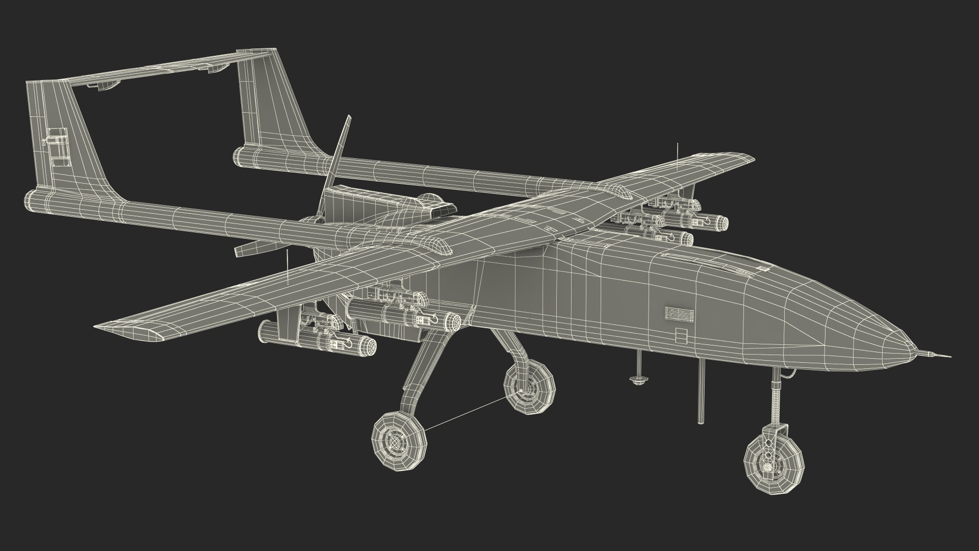 Unnamed Attack UAV White 3D model