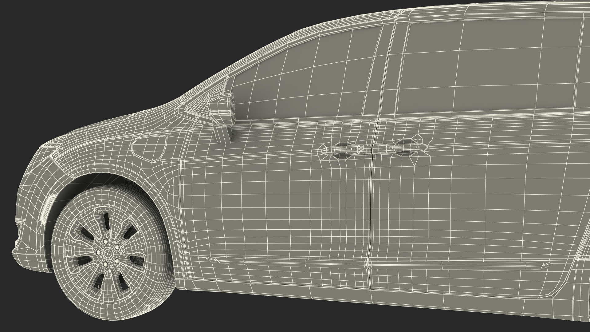 Family Minivan with Hitch Cargo Carrier 3D model