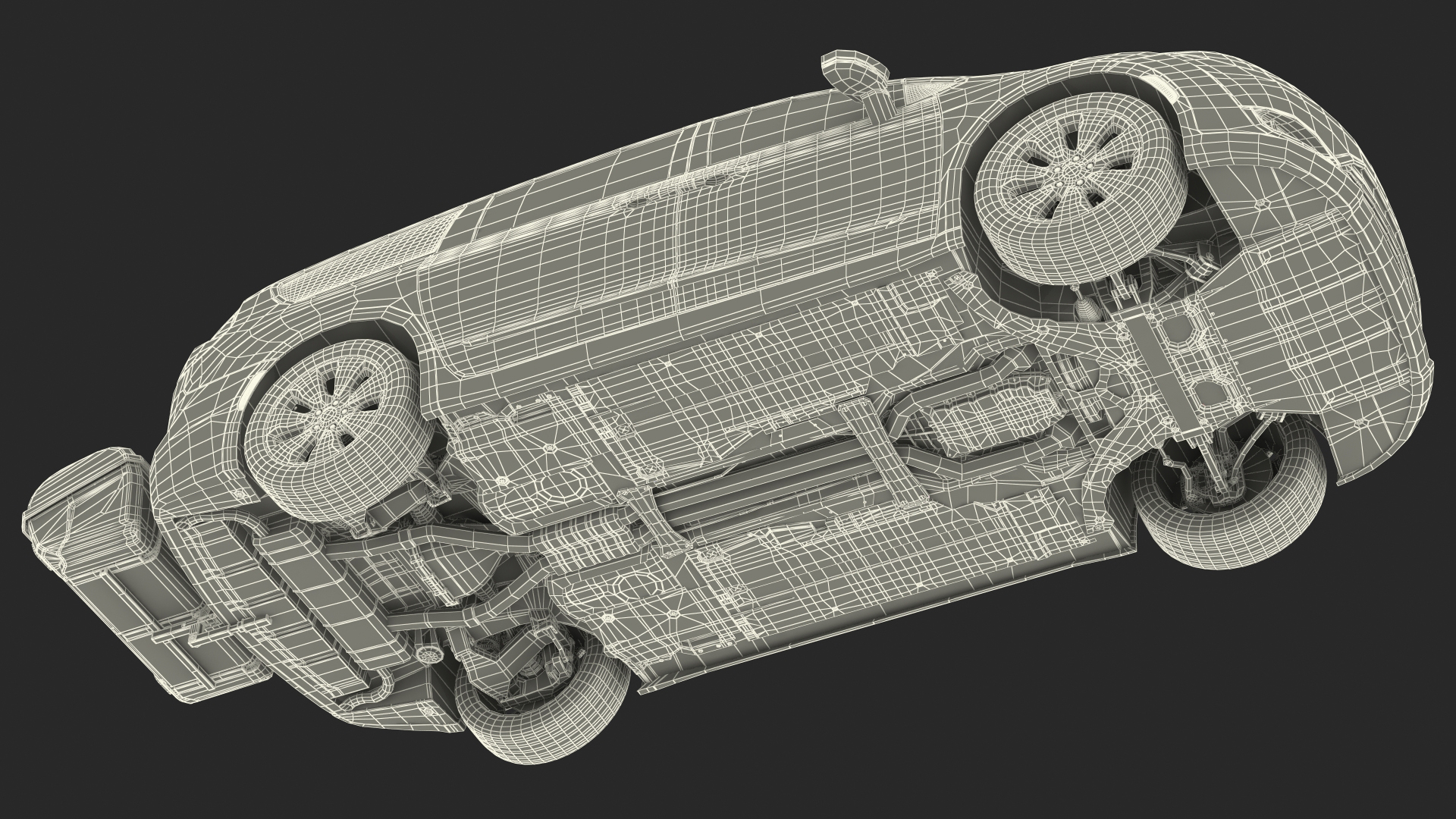 Family Minivan with Hitch Cargo Carrier 3D model