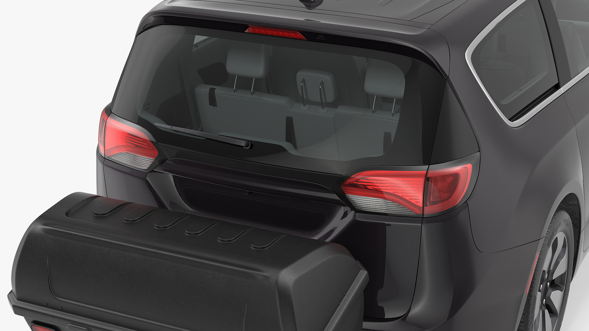 Family Minivan with Hitch Cargo Carrier 3D model