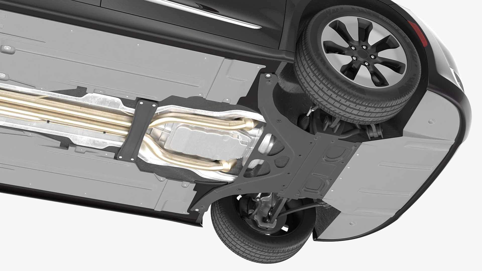 Family Minivan with Hitch Cargo Carrier 3D model