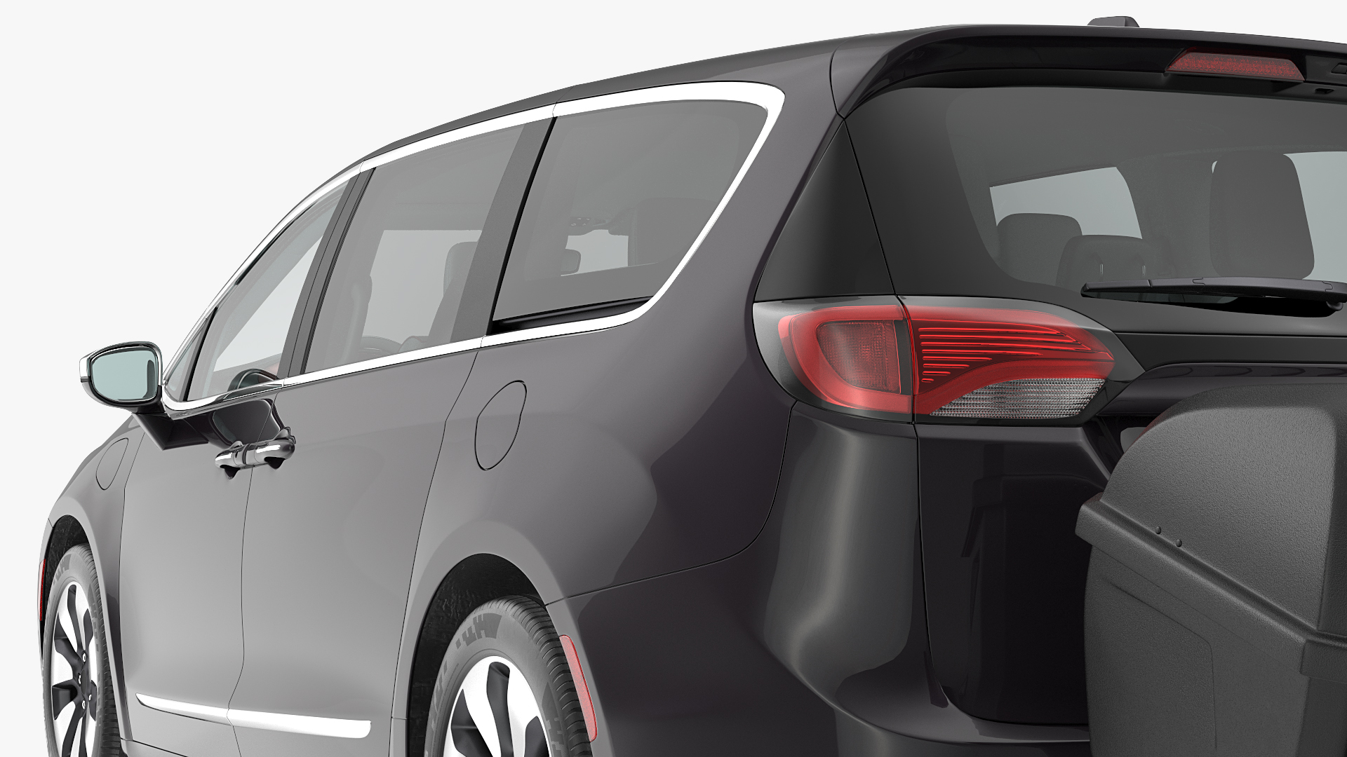 Family Minivan with Hitch Cargo Carrier 3D model