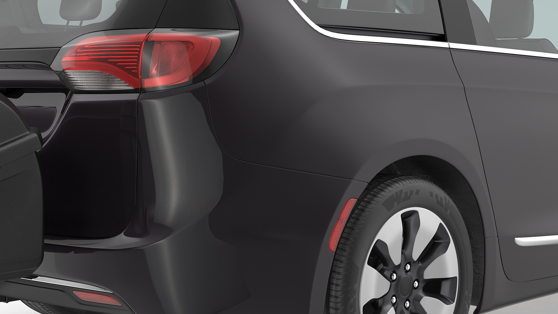 Family Minivan with Hitch Cargo Carrier 3D model