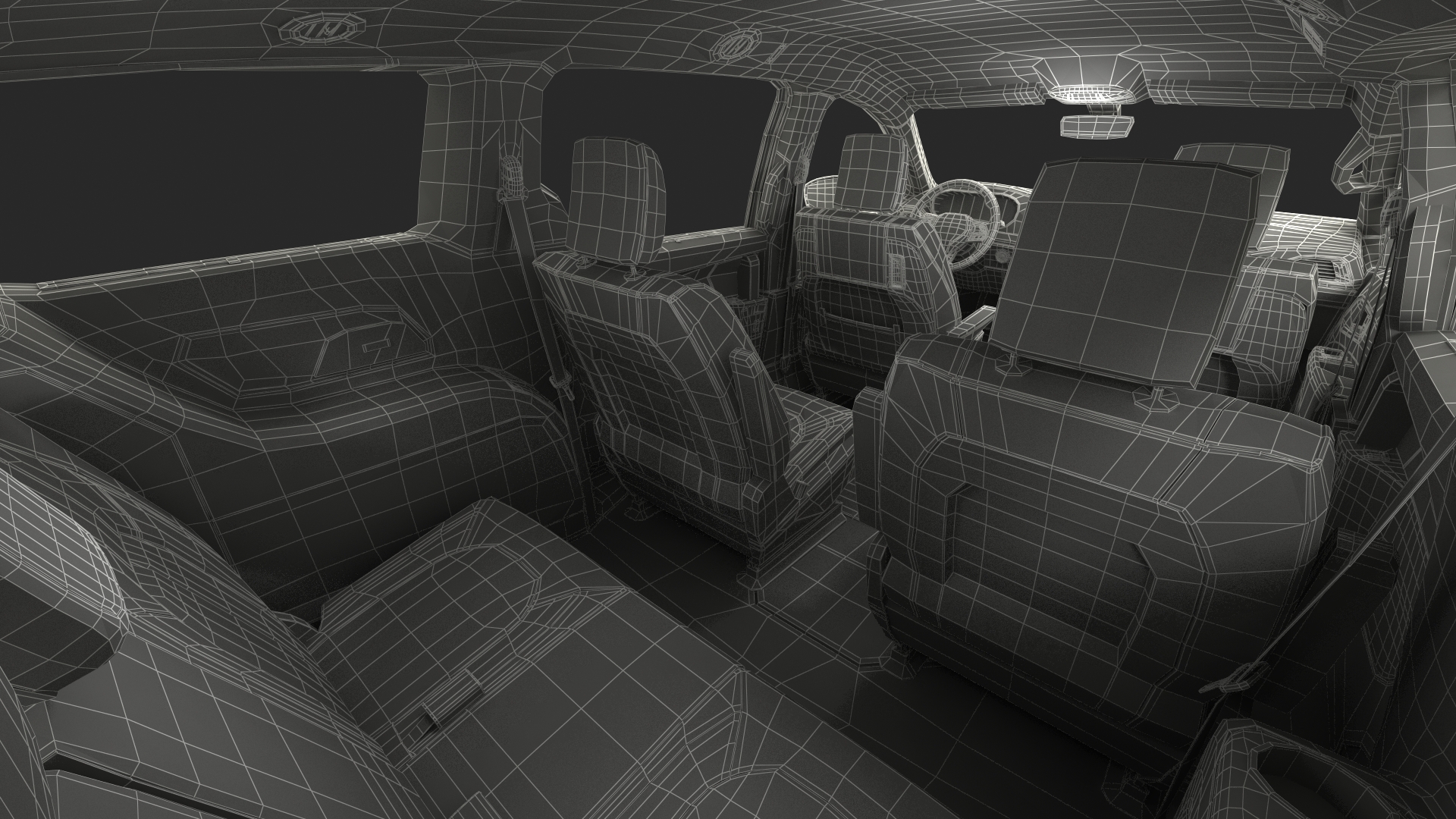 Family Minivan with Hitch Cargo Carrier 3D model