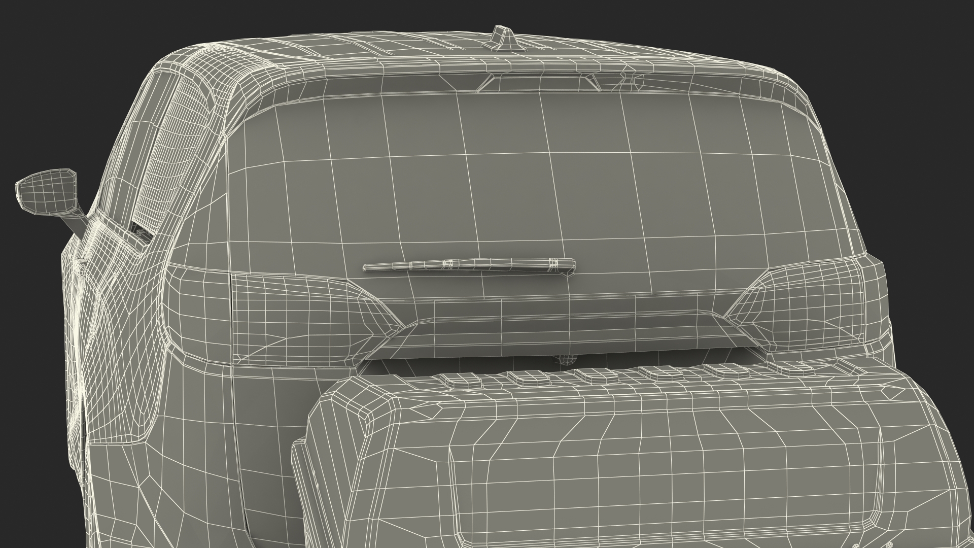 Family Minivan with Hitch Cargo Carrier 3D model