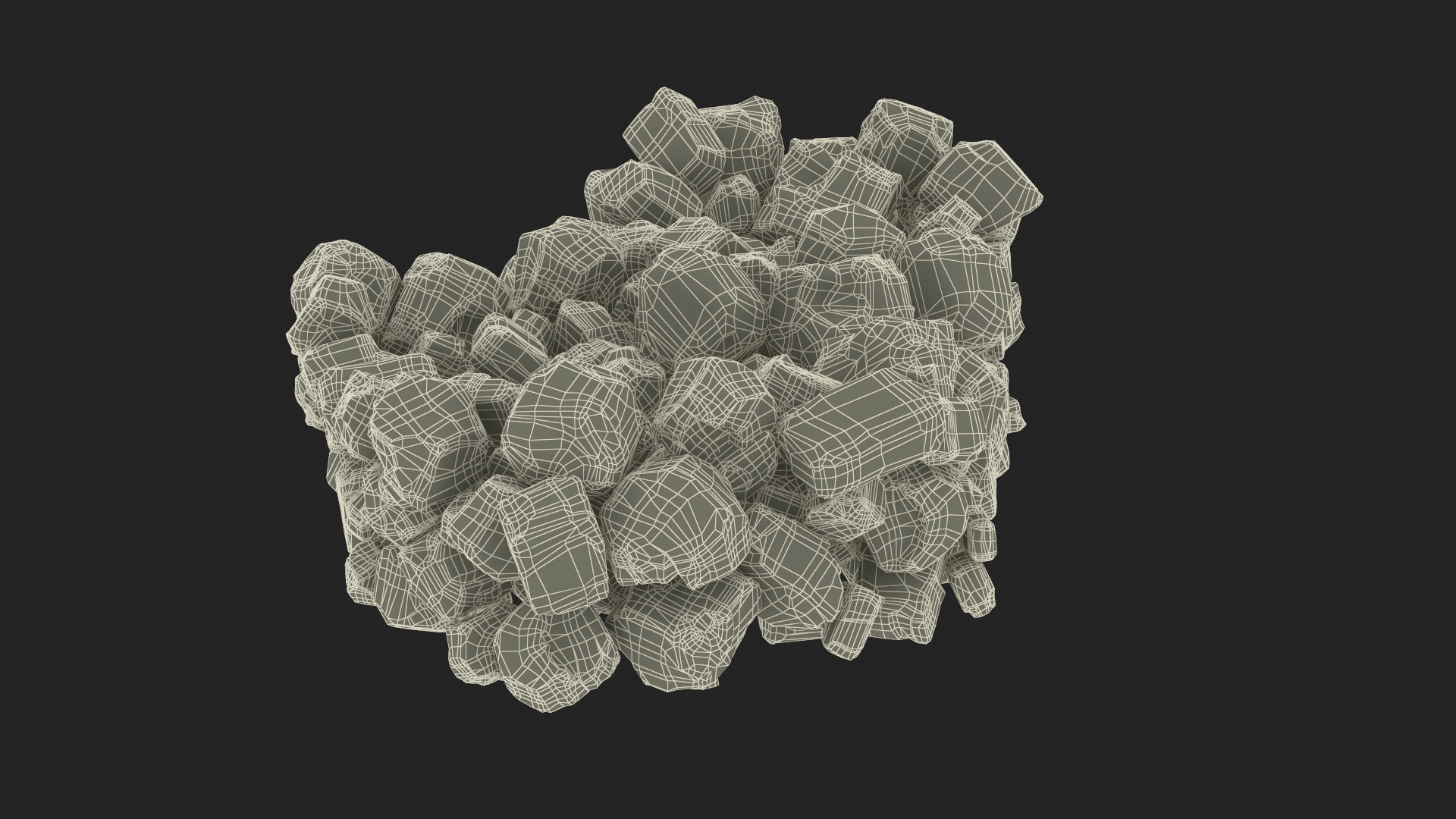 3D Charcoal Bag Rockwood Filled With Coal model
