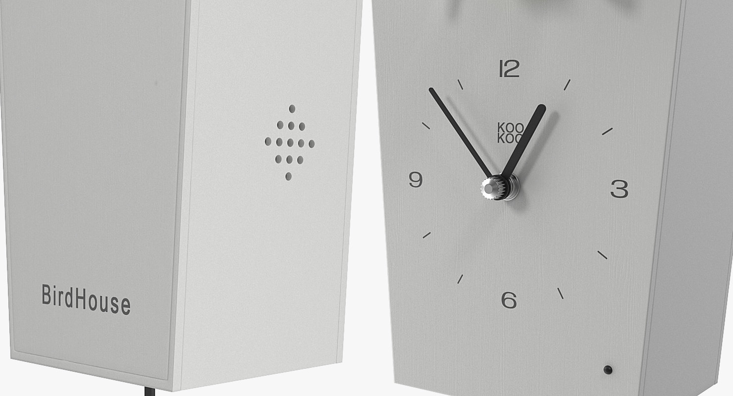 3D Cuckoo Clock White model