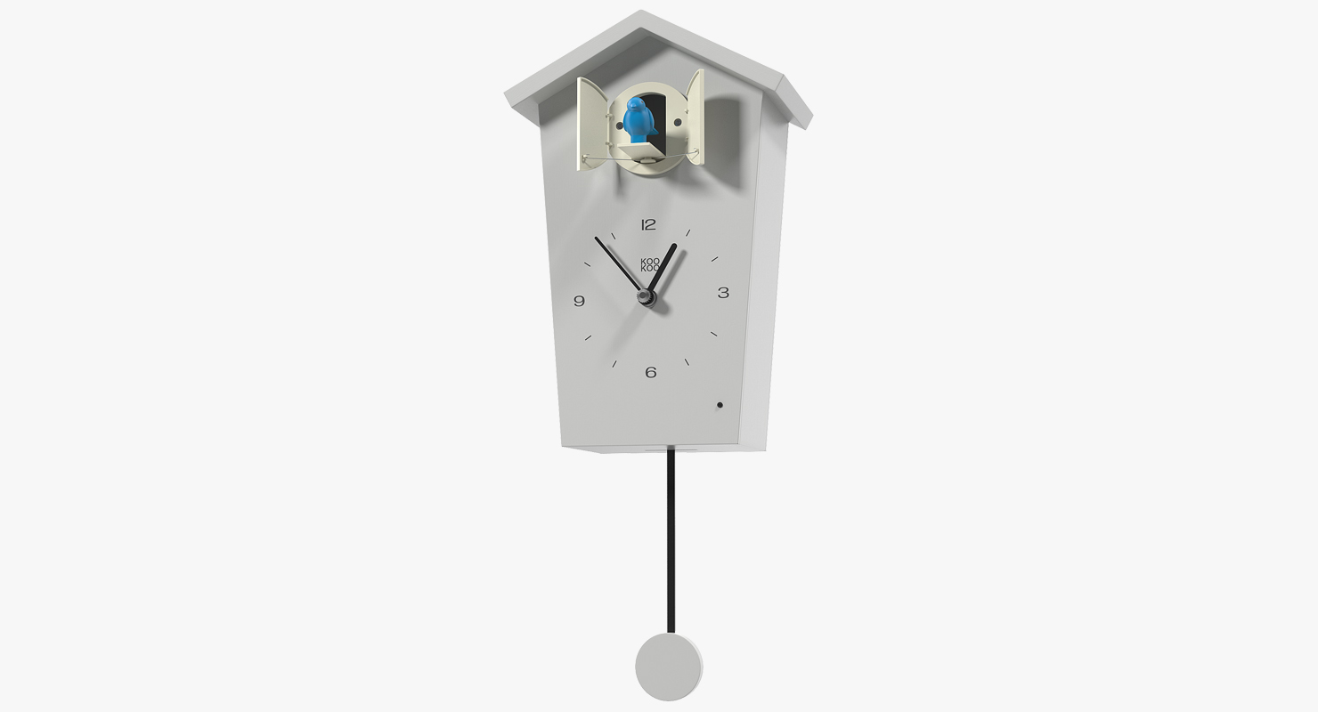 3D Cuckoo Clock White model