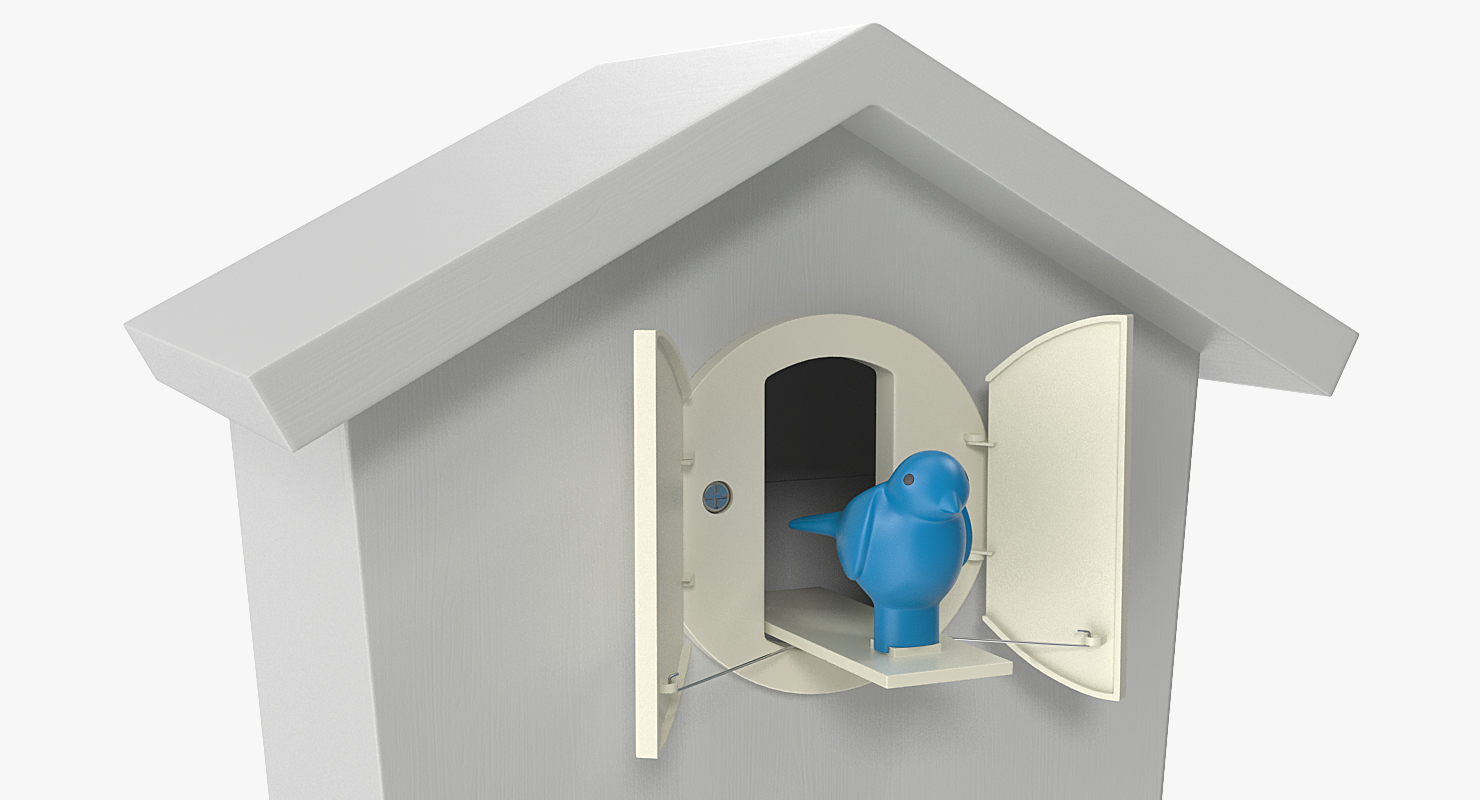 3D Cuckoo Clock White model