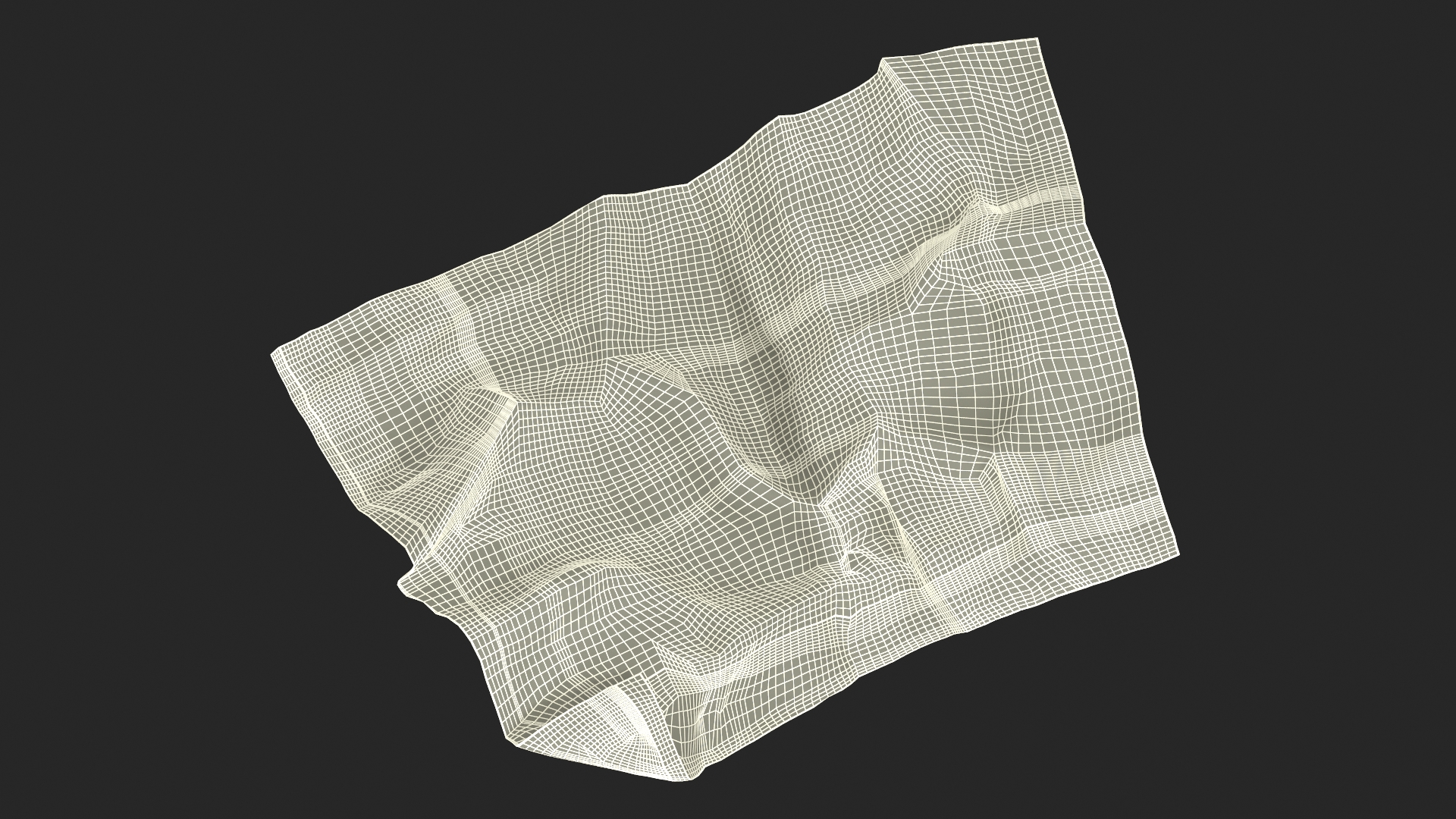 Crumpled Mega Millions Lottery Ticket 3D