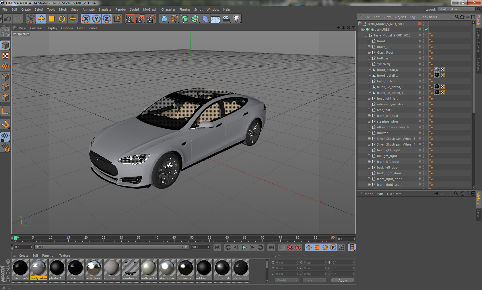 Tesla Model S 60D 2015 3D