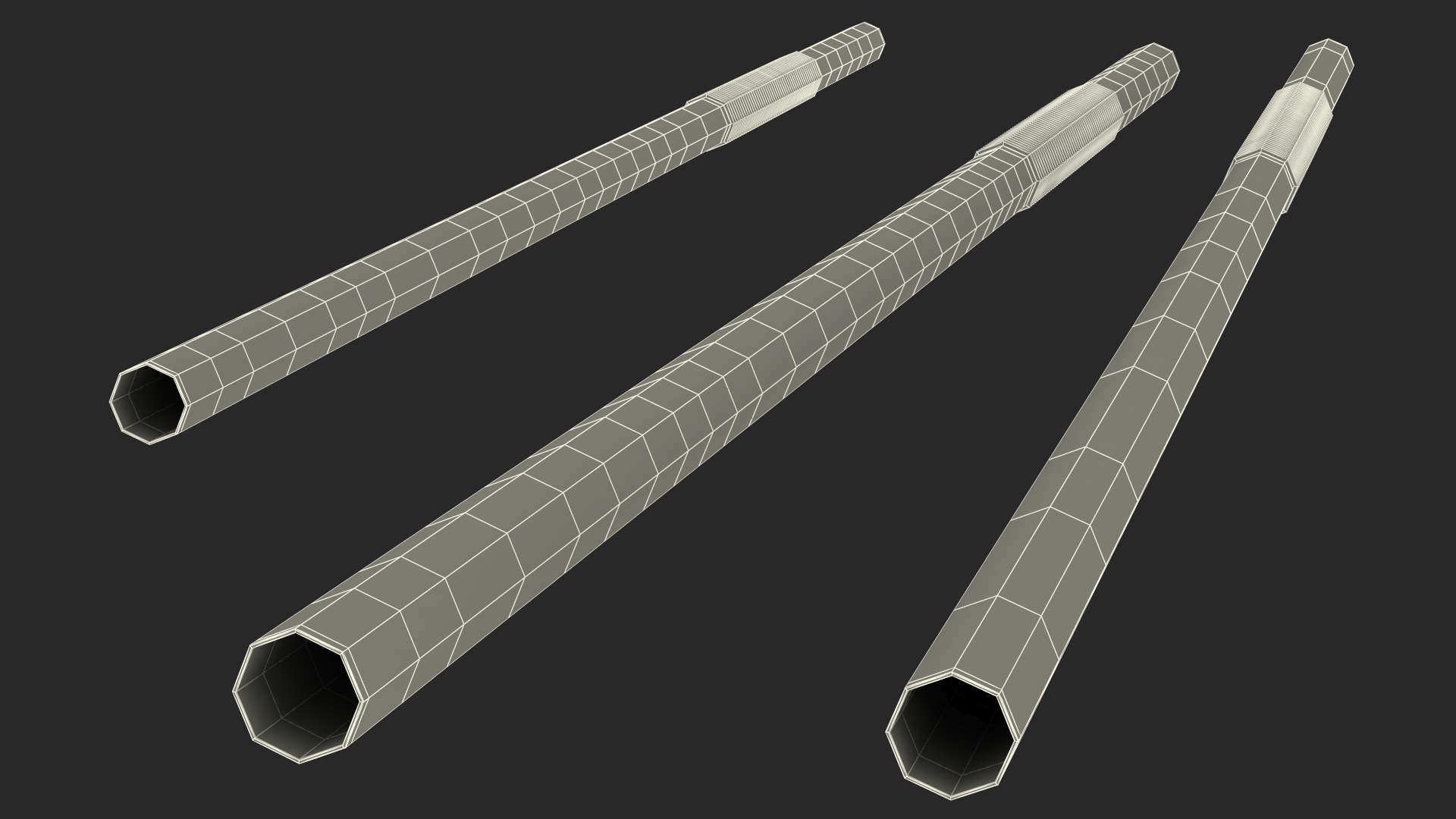 Pile of Multi Colored Drinking Straws 3D