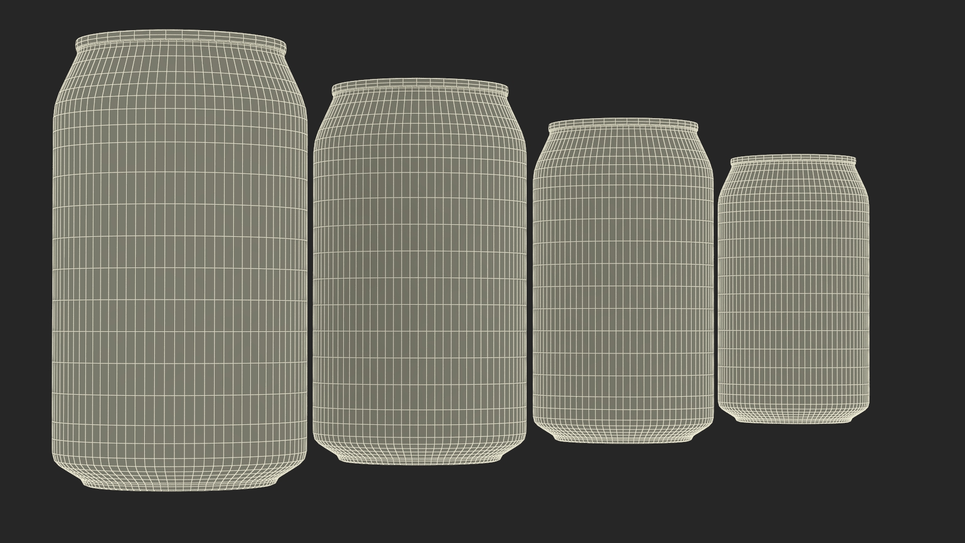 3D White Aluminum 033l Can model