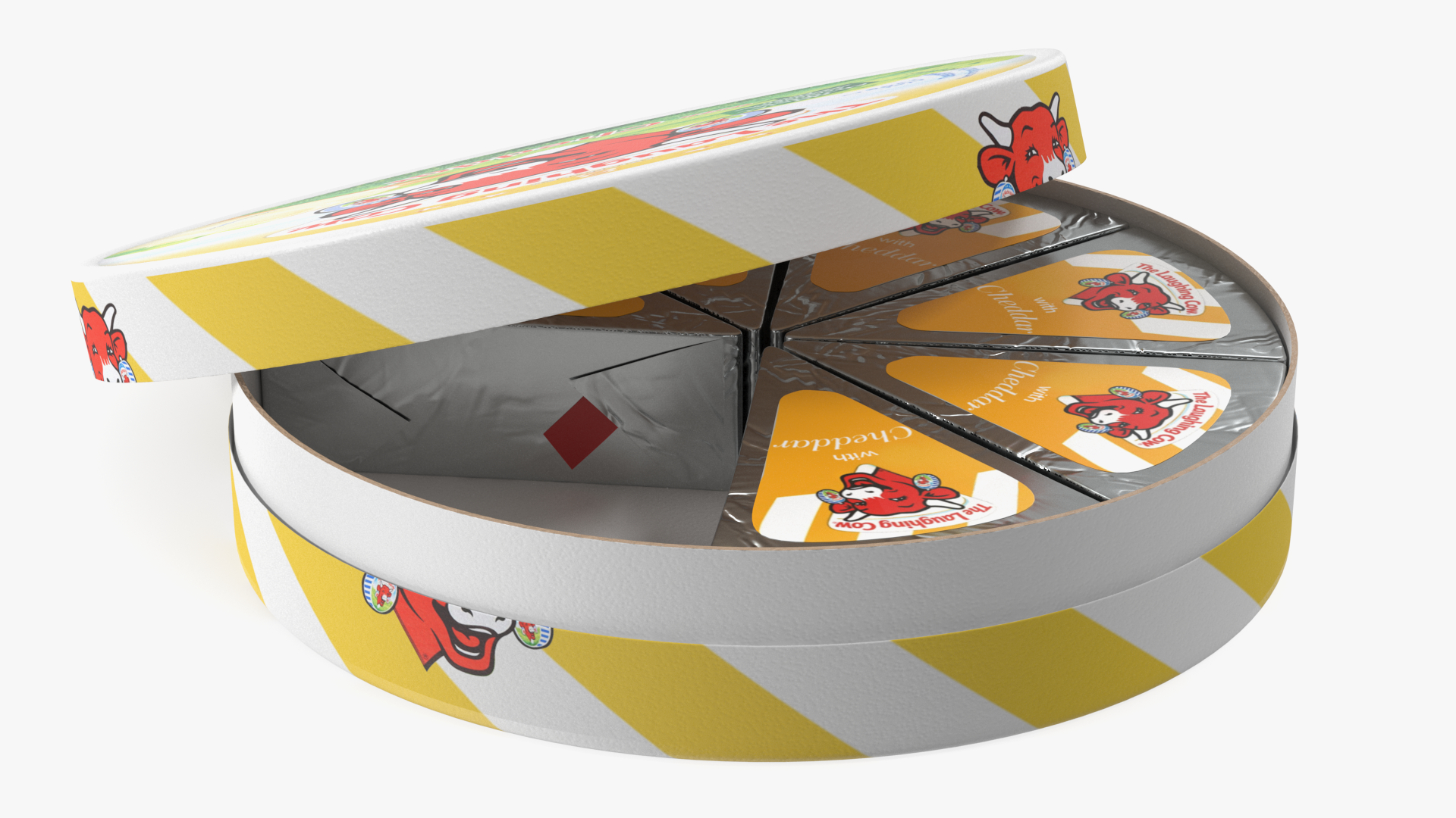 3D Creamy Cheese Box Laughing Cow Cheddar Triangles model