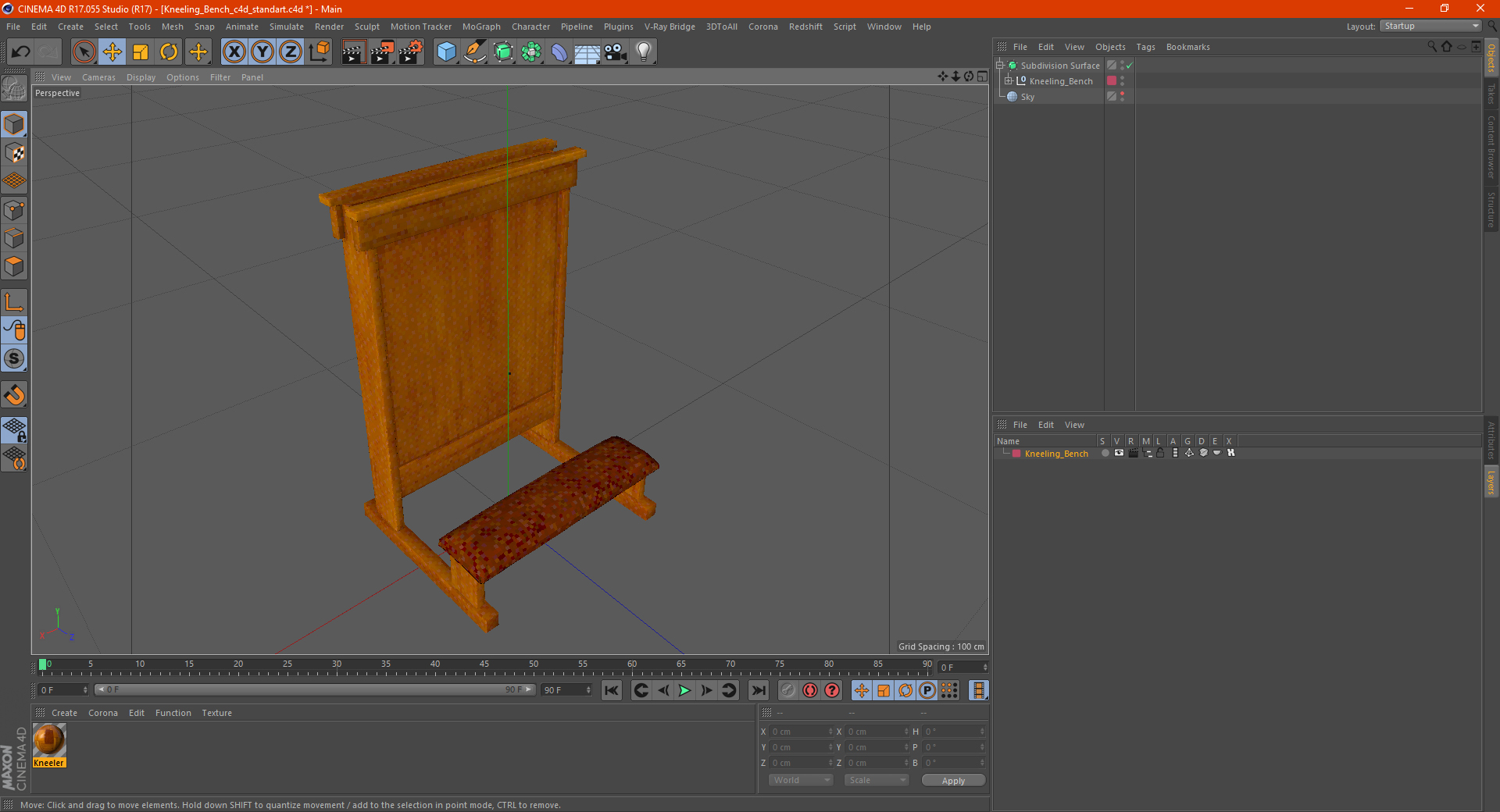 Kneeling Bench 3D model