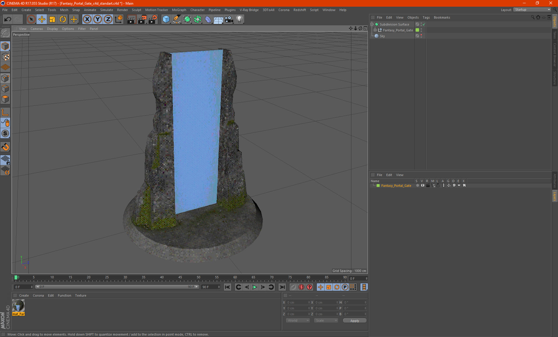 Fantasy Portal Gate 3D model
