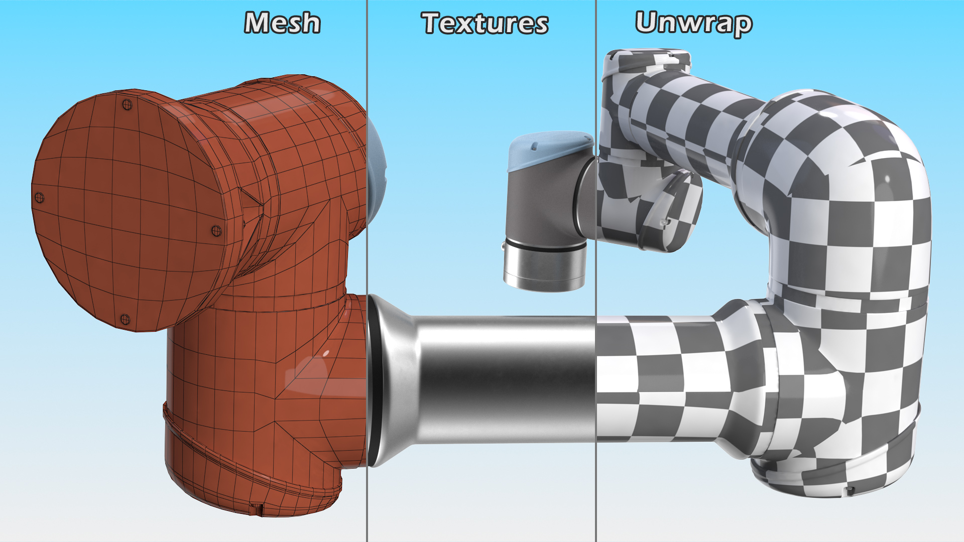 3D Universal Robots UR5e Industrial Robot model