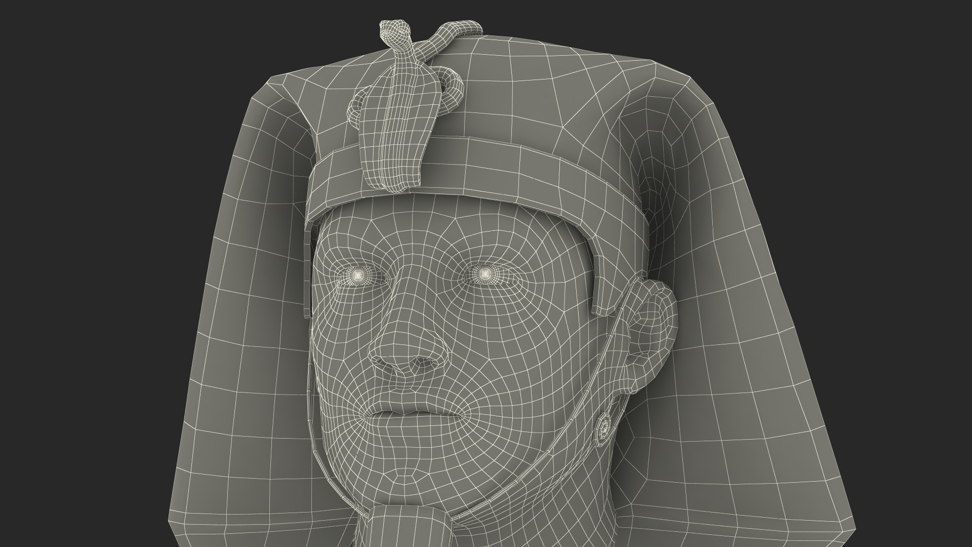 3D Head of Egyptian Pharaoh Rigged