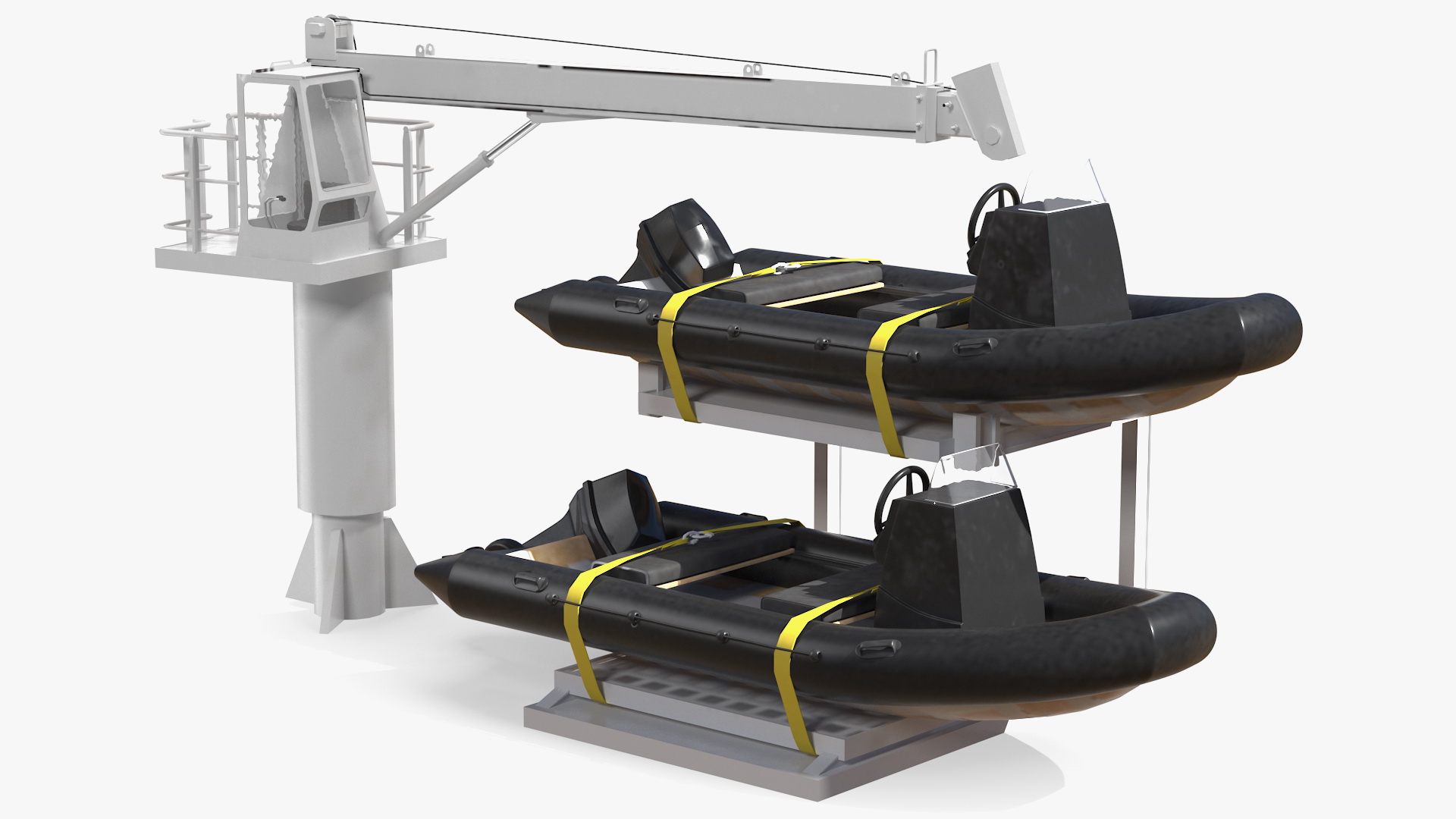 3D Supply Boat JIB Crane