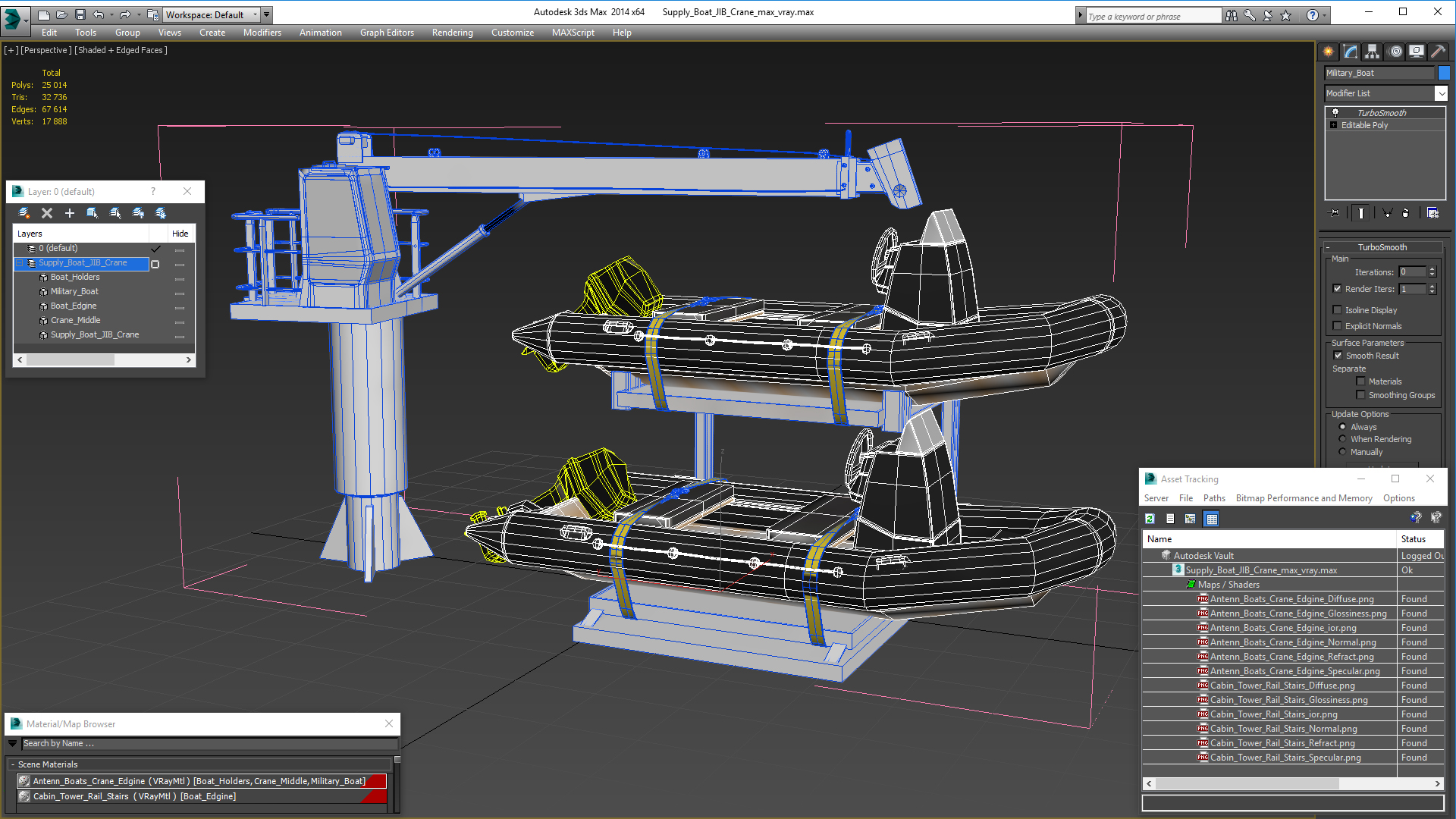 3D Supply Boat JIB Crane