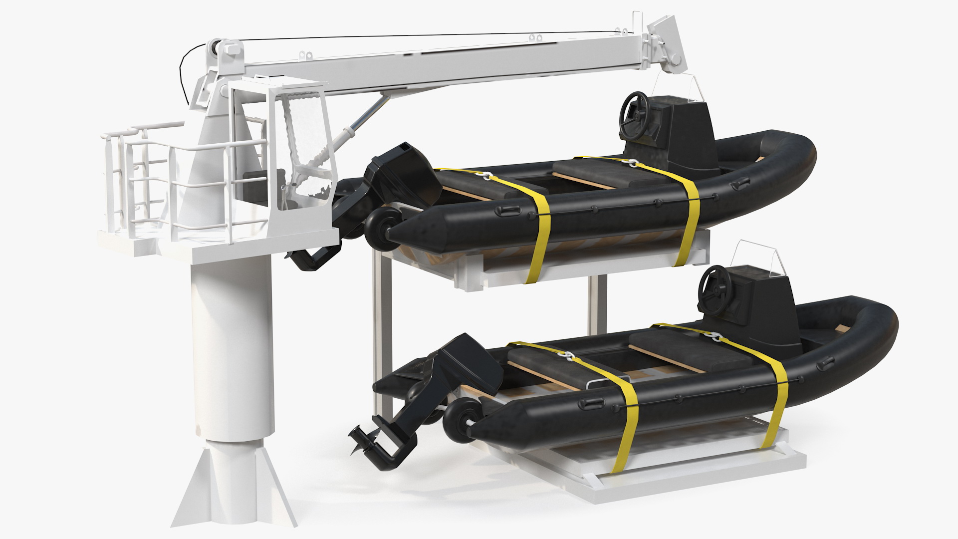 3D Supply Boat JIB Crane
