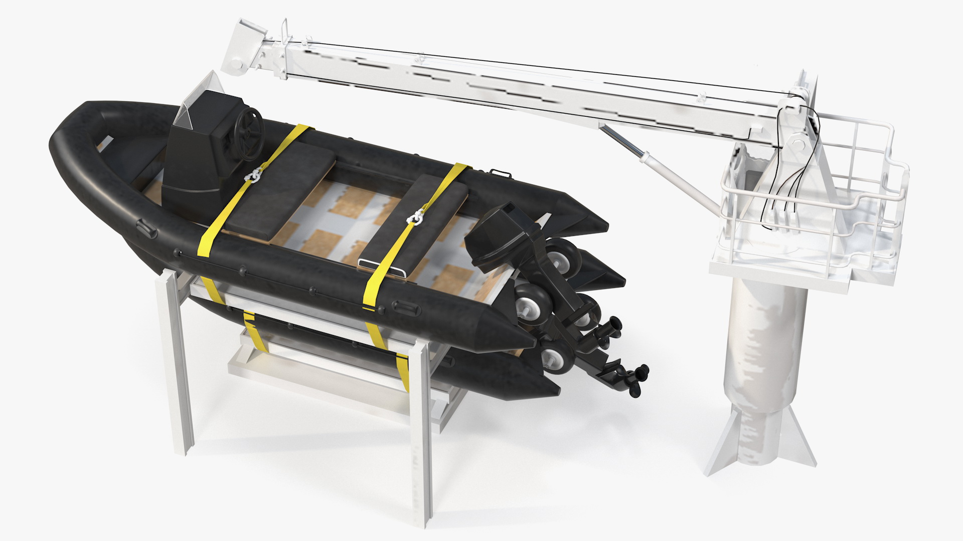 3D Supply Boat JIB Crane