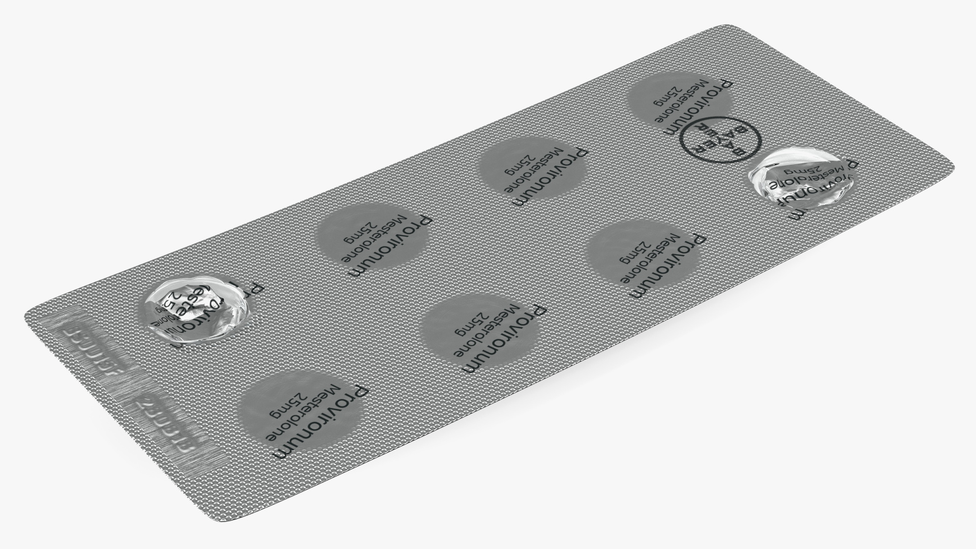 3D Round Tablets in a Silver Blister Pack model