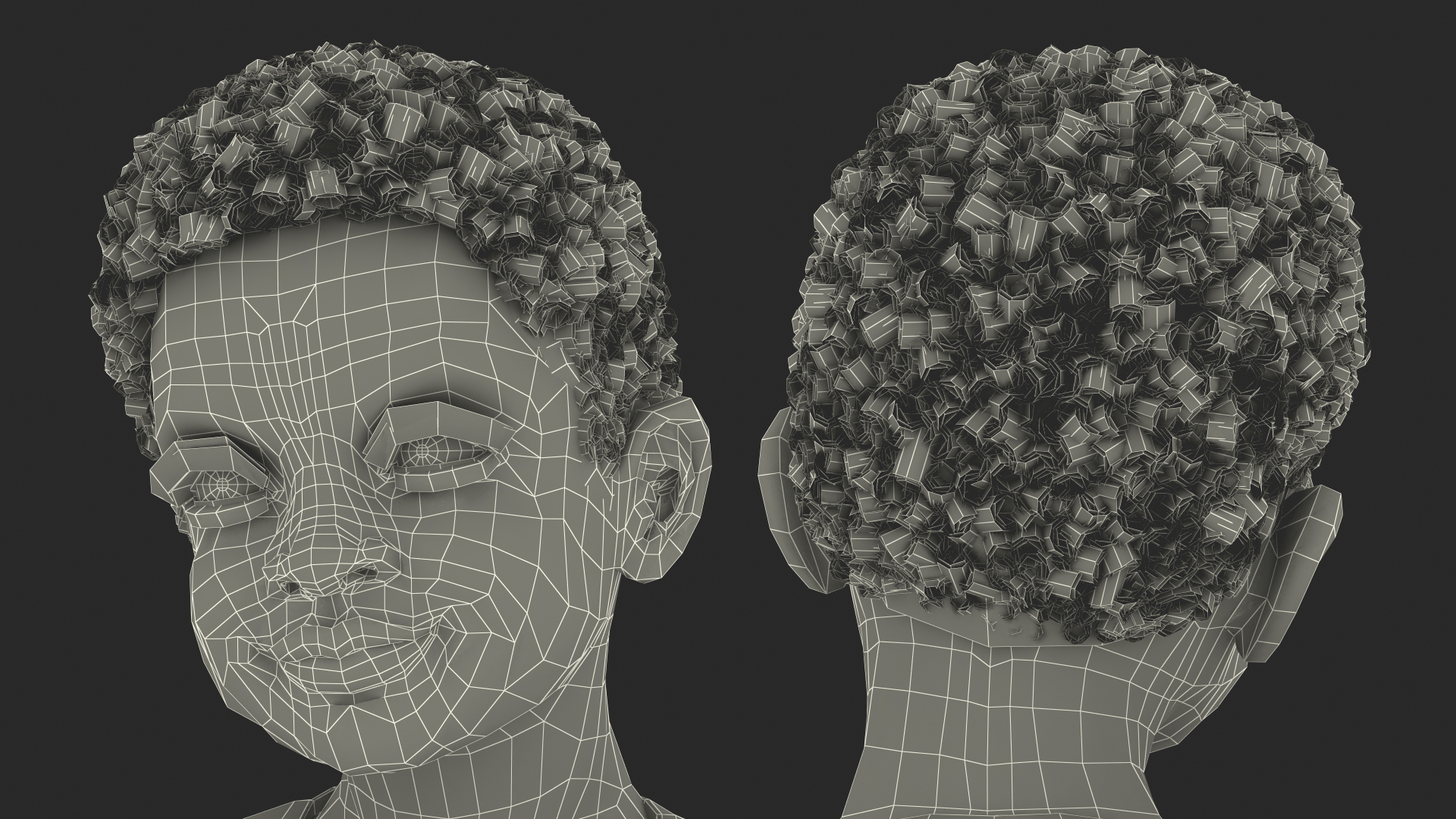 3D Black Child Boy Holding Ball model