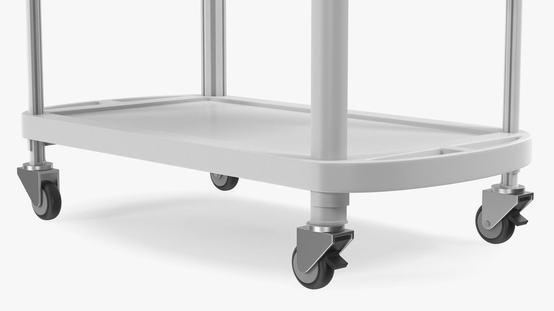 3D Medical Equipment Trolley White