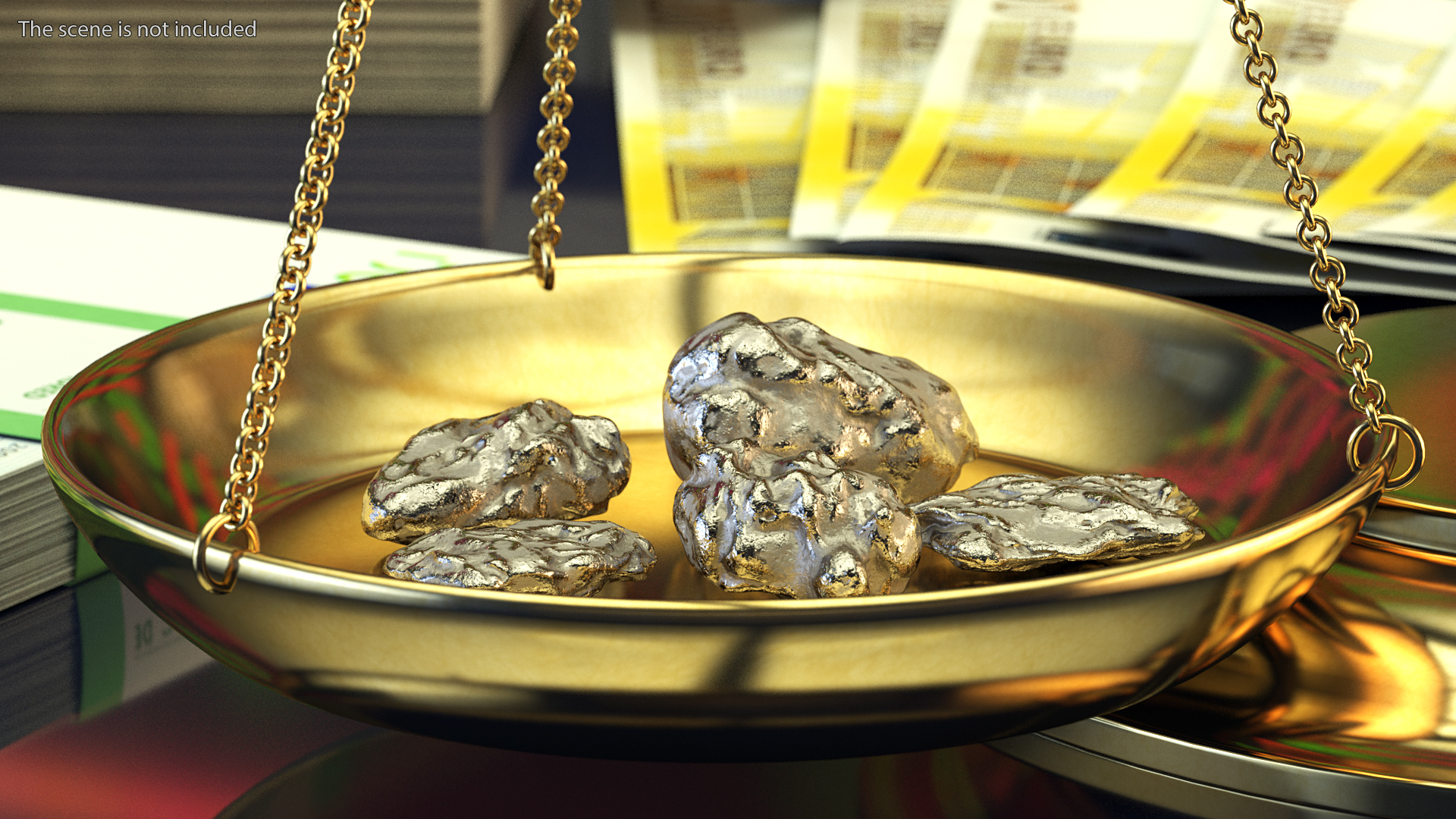 3D model Metallic Silver Small Minerals