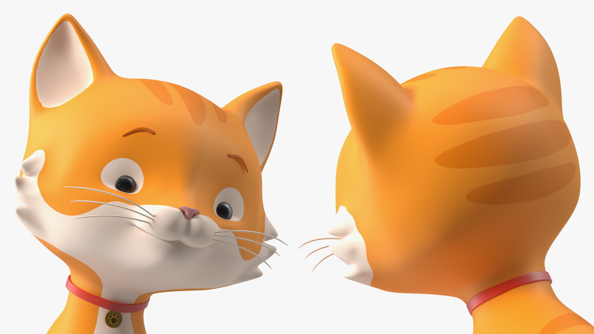 Cute Cartoon Cat Sitting 3D model
