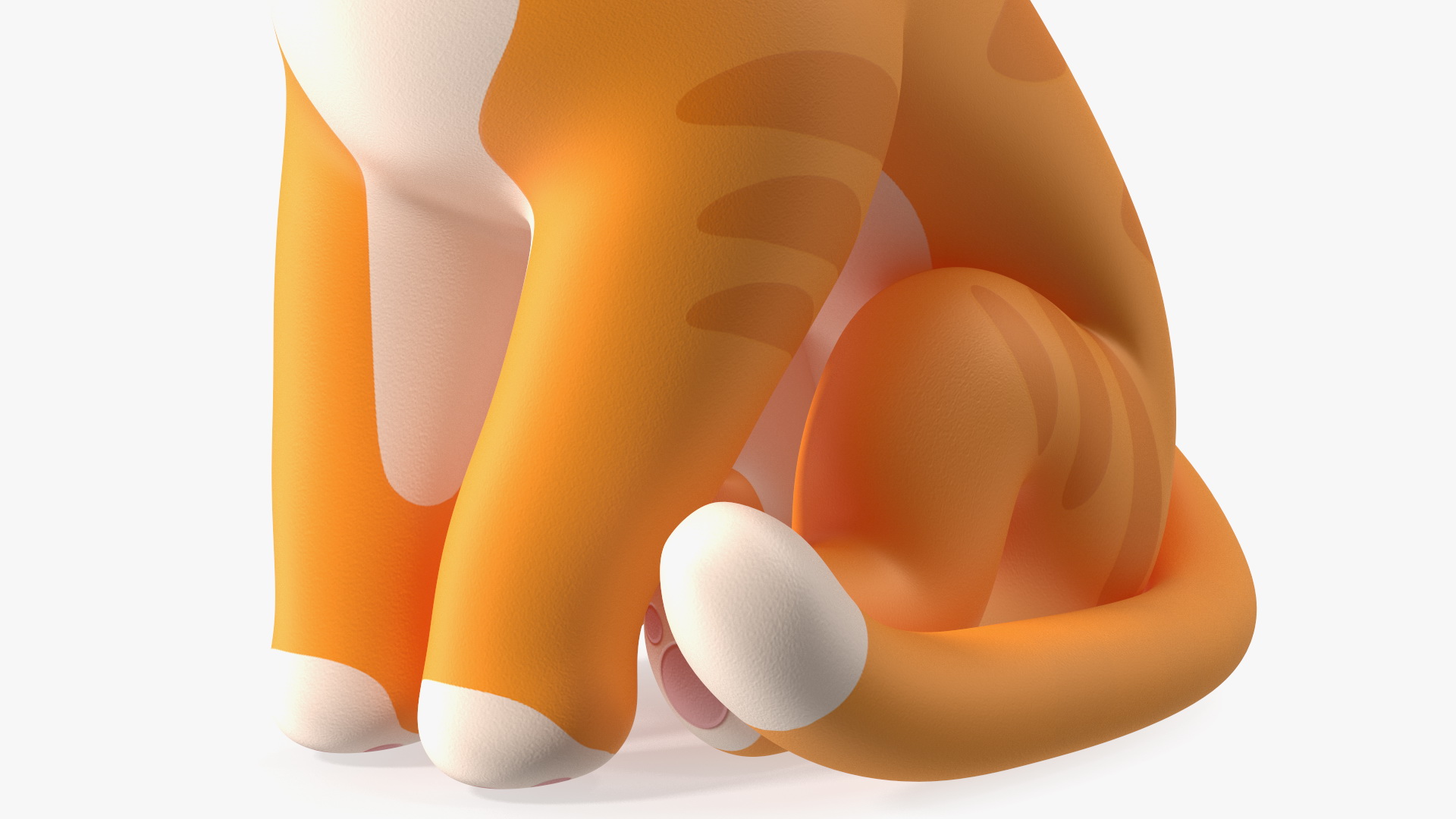 Cute Cartoon Cat Sitting 3D model