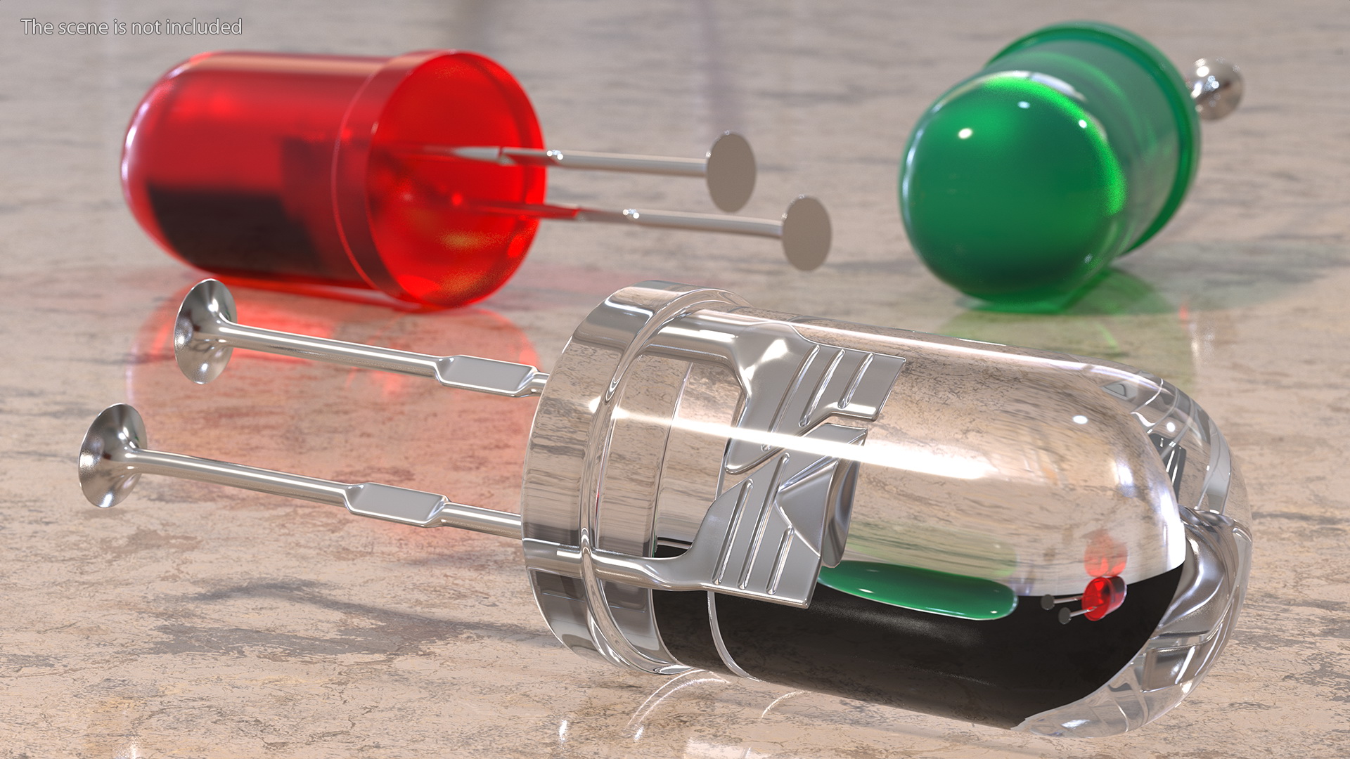 Round Light Emitting Diode Soldered Set 3D model