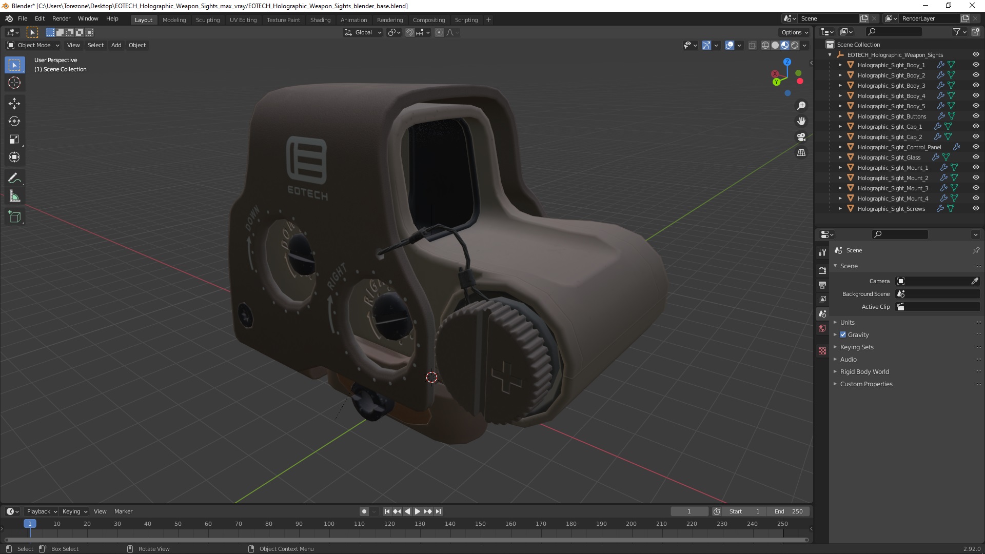 EOTECH Holographic Weapon Sights 3D