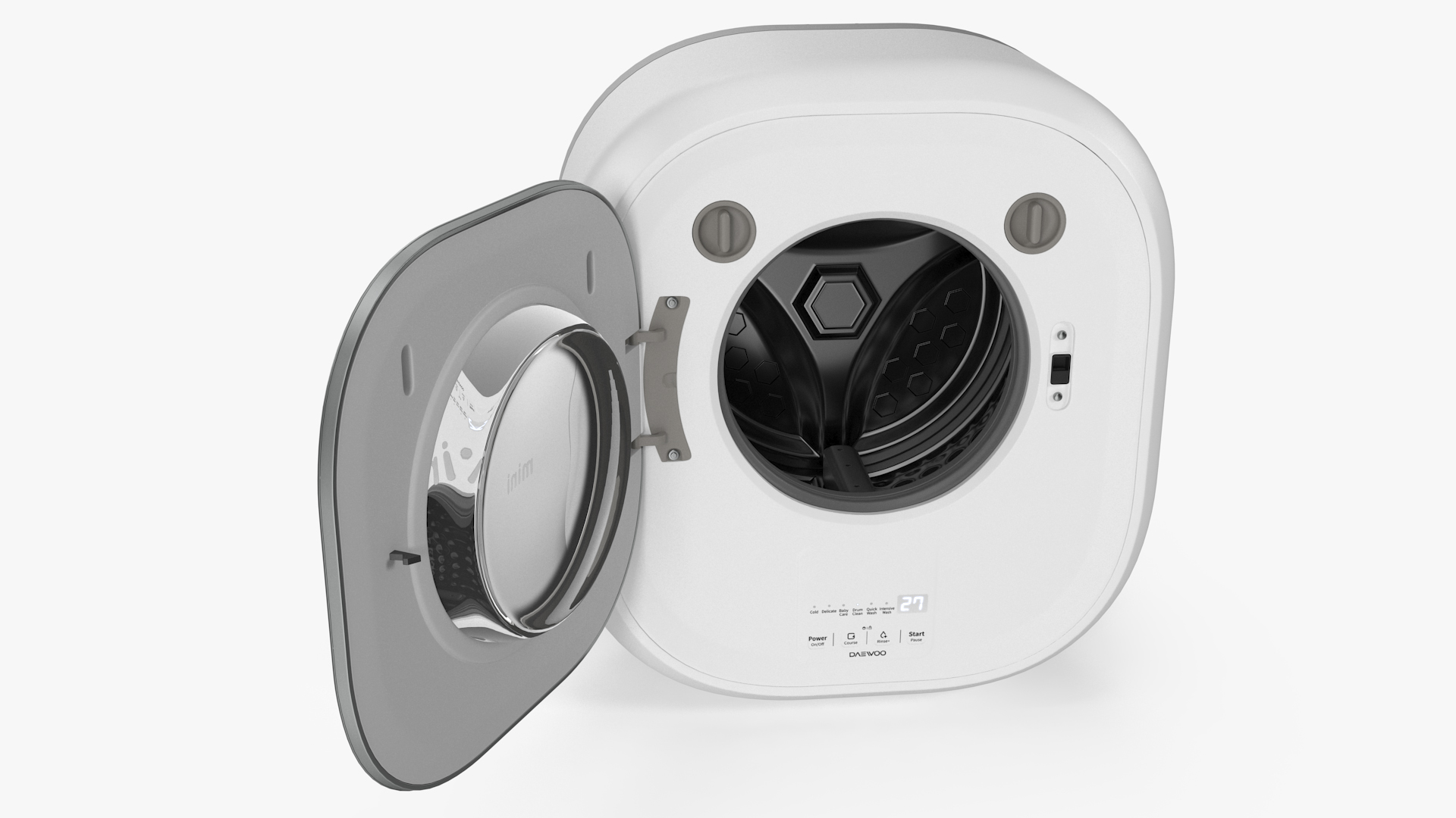 3D model Wall Mounted Washing Machine Daewoo