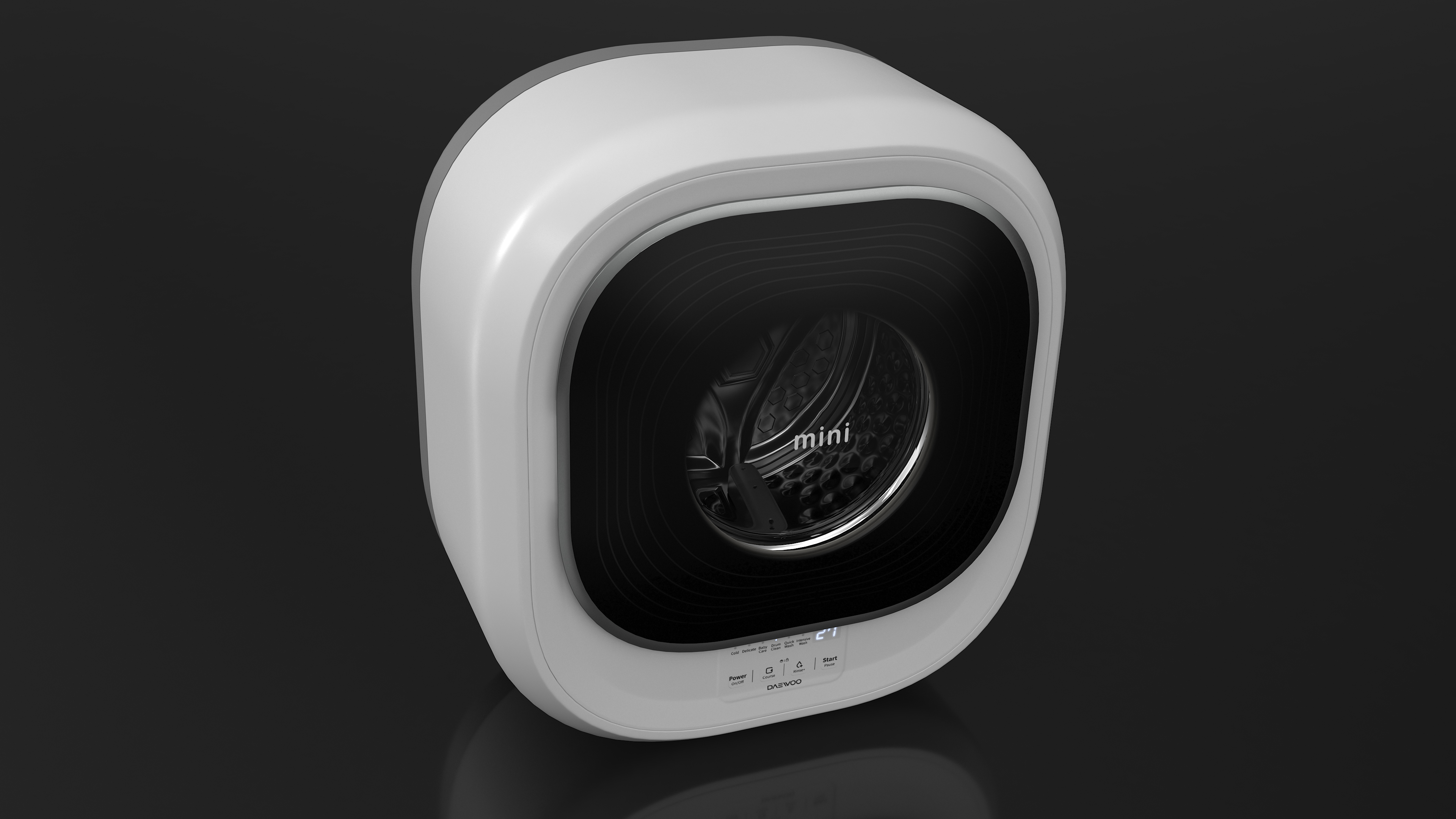 3D model Wall Mounted Washing Machine Daewoo