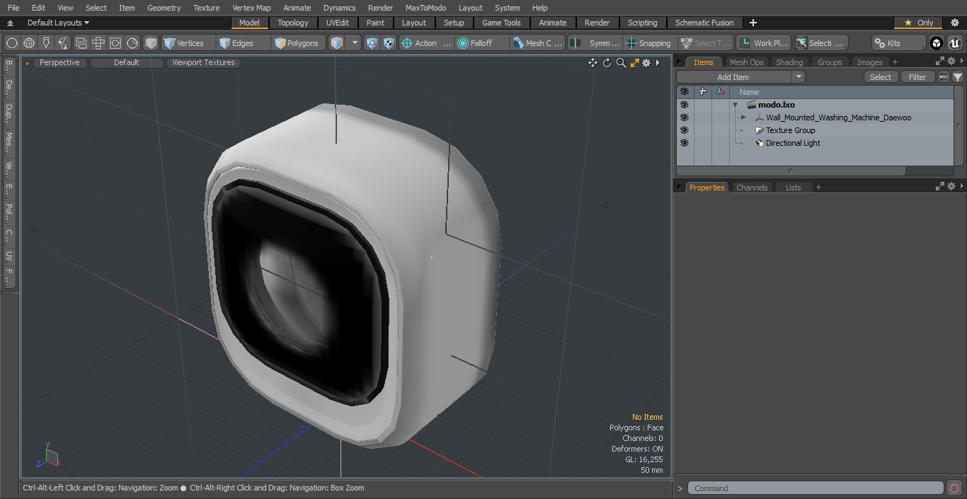 3D model Wall Mounted Washing Machine Daewoo