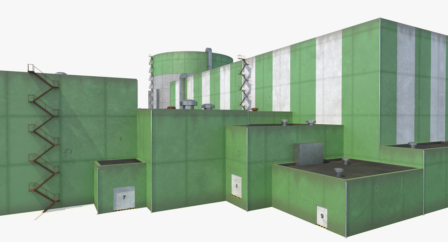 3D Nuclear Power Plant Reactor Building