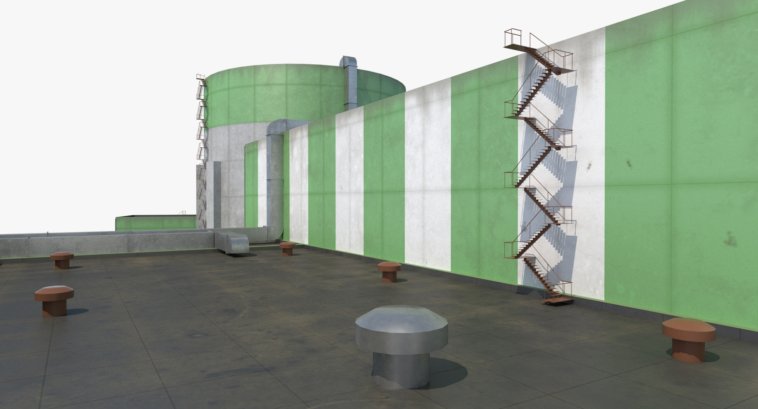3D Nuclear Power Plant Reactor Building
